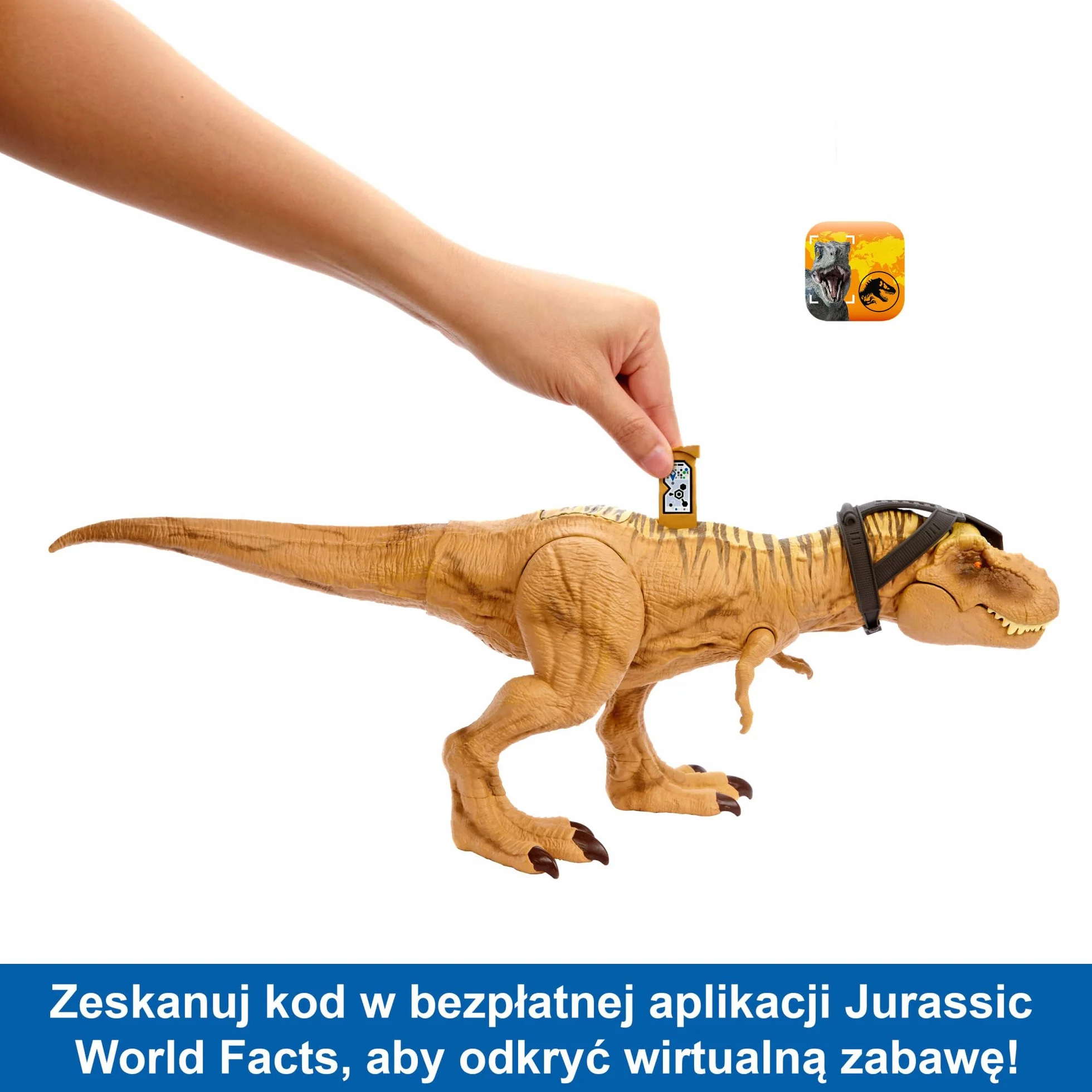 Mattel Jurassic World T-Rex Polowanie i atak Figurka dinozaura HNT62