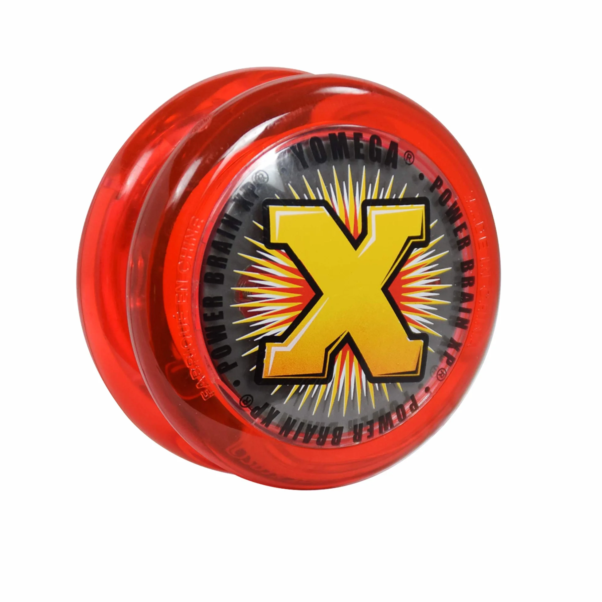 Yomega Power Brain XP yoyo - professional yoyo with a Smart Switch which enables Players to Choose Between auto-Return and Manual Styles of Play. + Extra 2 Strings & 3 Month Warranty (red)