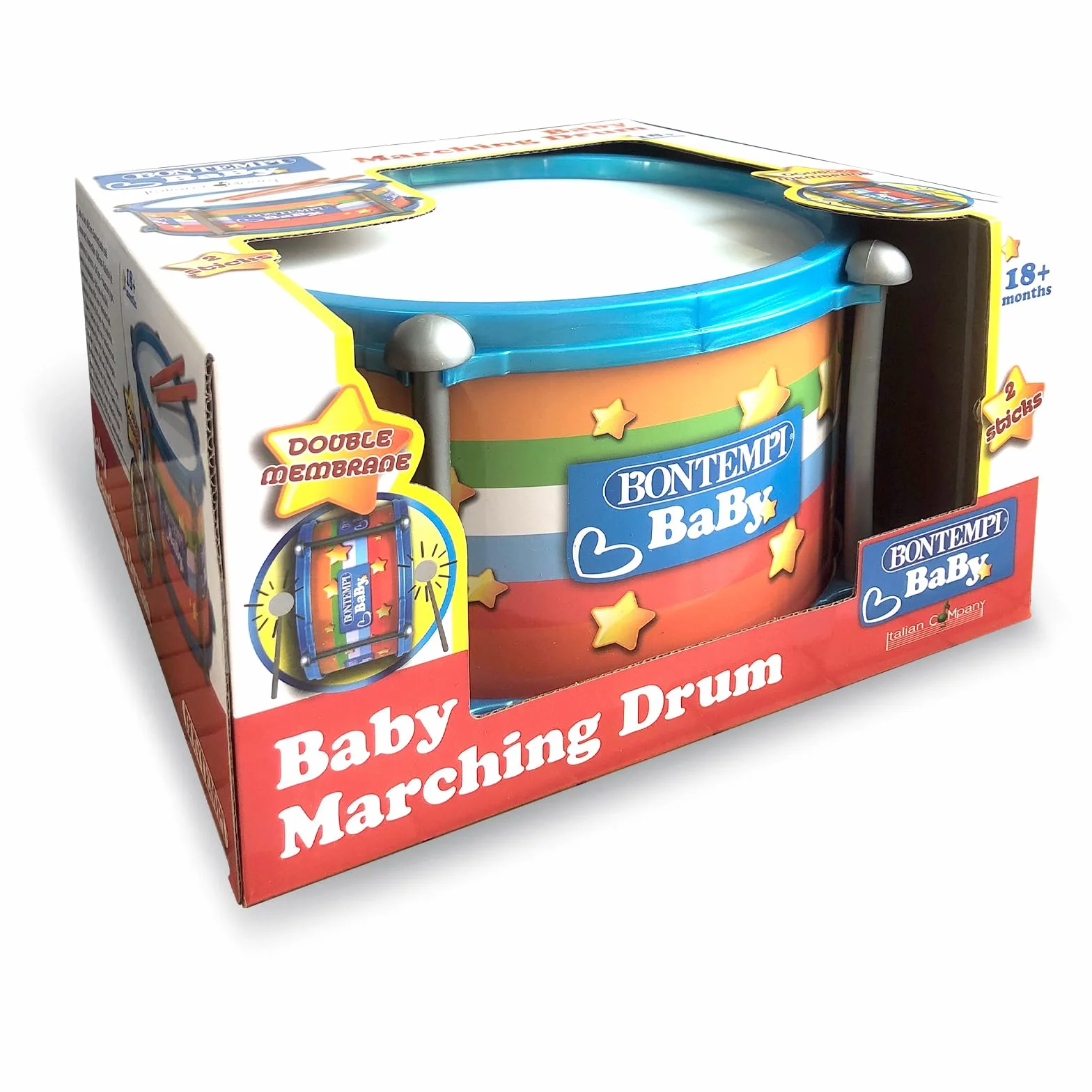 Bontempi BabyBeat Bębenek Podwójną Membraną 245x245x135 mm