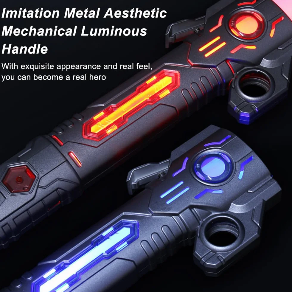 Miecz laserowy zabawka dla dzieci, Lightsaber, RGB 15 kolorów miecz laserowy Star Wars z symulowanymi efektami dźwiękowymi świecący miecz laserowy, wysuwany miecz świetlny 2 w 1 dla dzieci