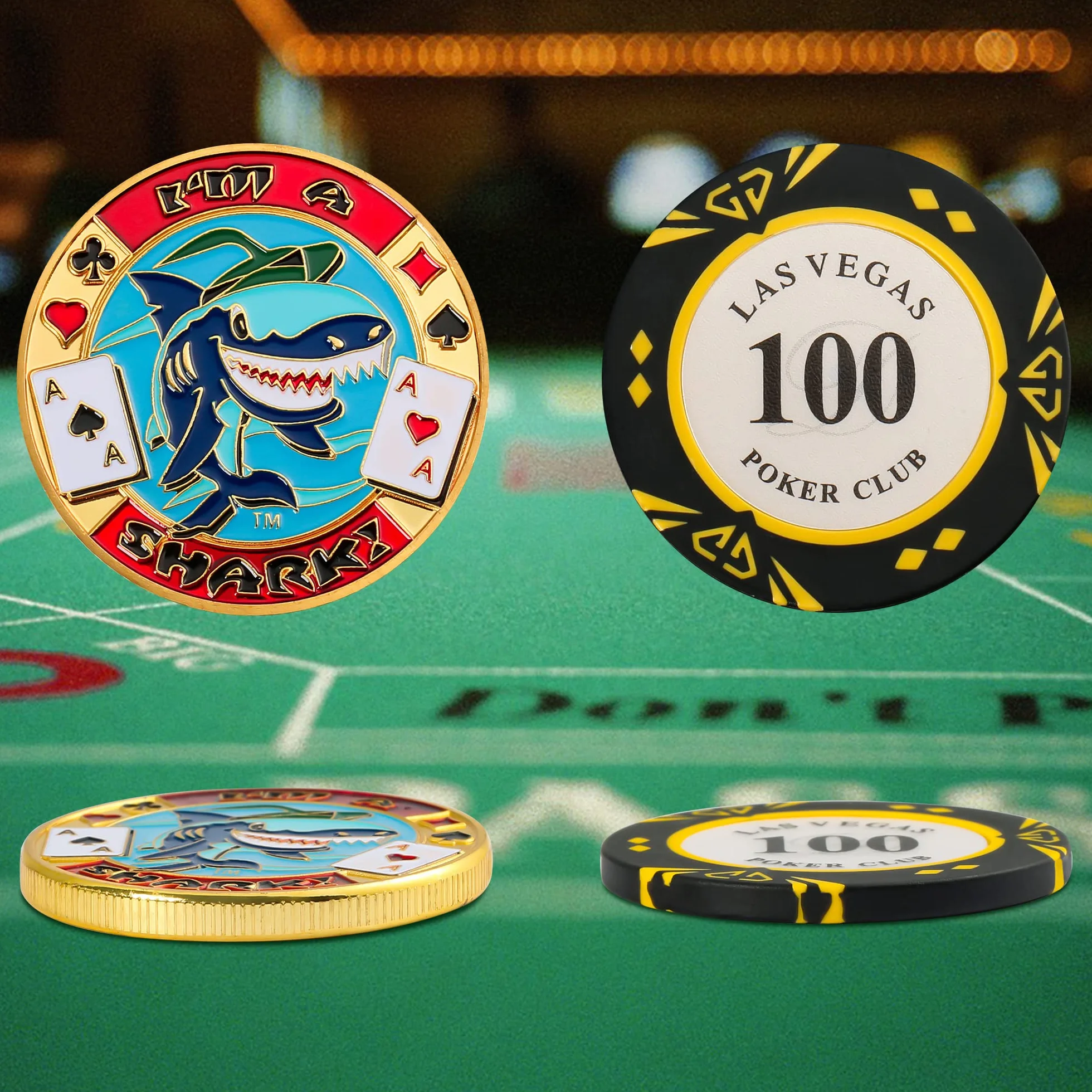 LuluCircle Poker Guard, Gewichte für Poker, Poker Geschenke für Männer, Poker Kartenschutz, Poker Zubehör, Münzen Sammlerstücke, Poker Chips Münze mit Kunststoffhülle (Post Flop God)