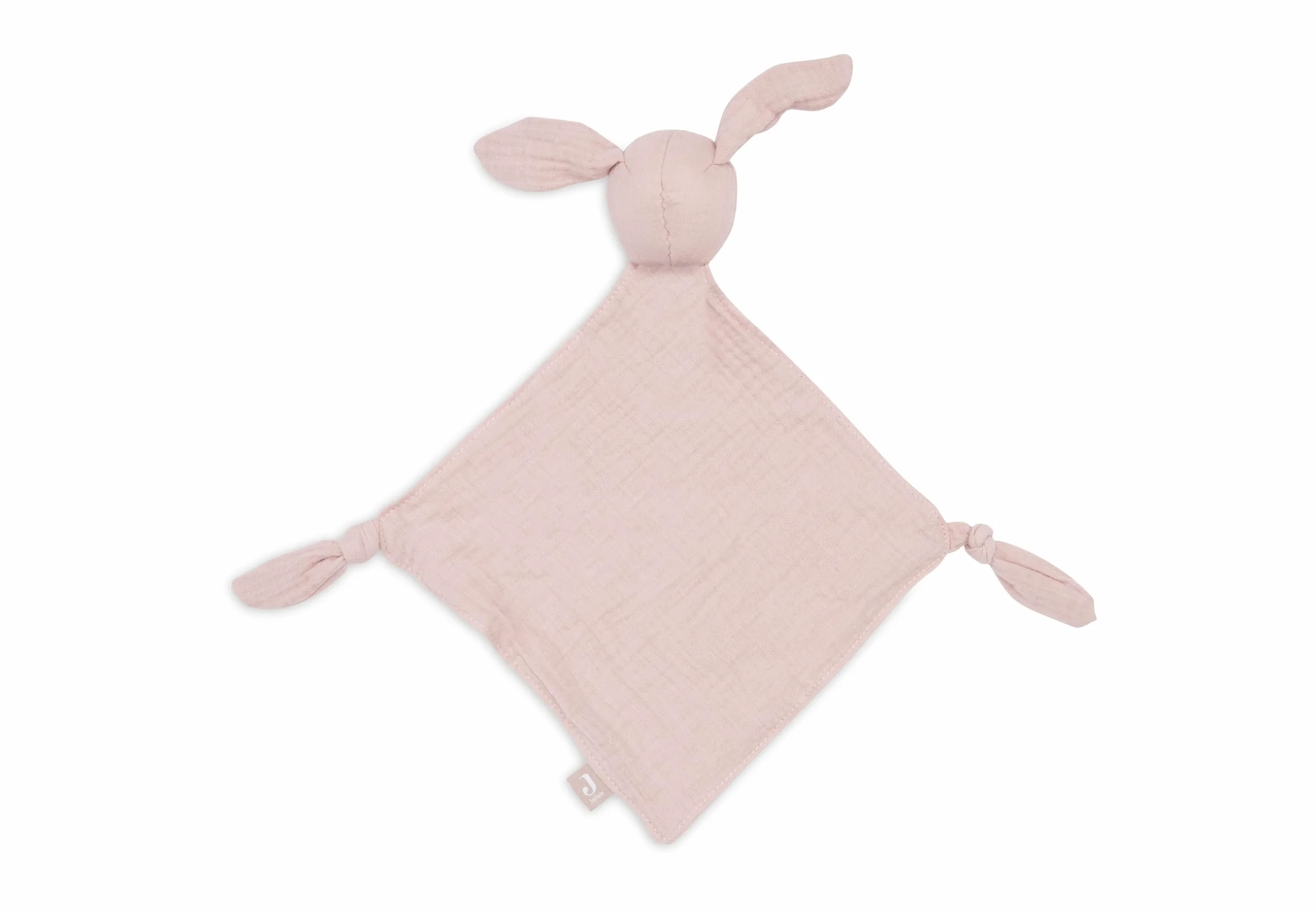 Jollein Chusta do przytulania dla niemowląt – Bunny Ears, Wild Rose – ręcznik do smoczka – 100% bawełna – chusta do wąchania – certyfikat Öko-Tex – brudny róż
