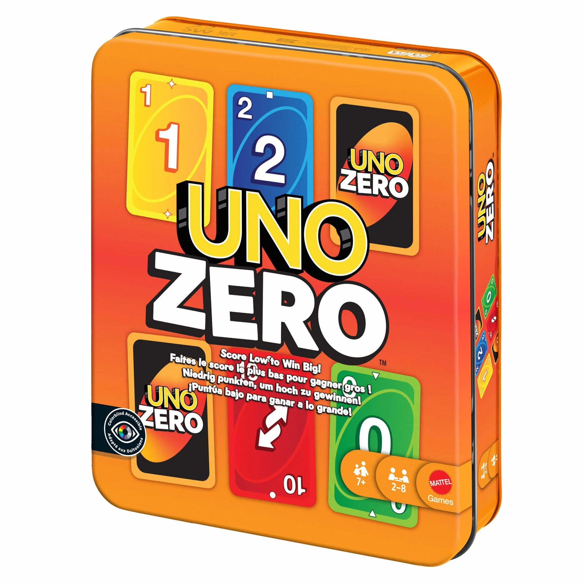 Mattel UNO Zero Gra karciana na wieczór gier dla dzieci, dorosłych i rodzin; karty do gry, talia i notes do obliczania wyników, od 2 do 8 graczy od 7 roku życia, JLK16