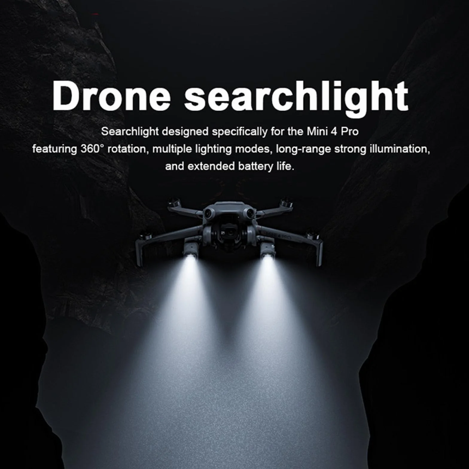 DJI Mini 4 Pro szperacz lampka nocna podwójne światło obrót 360° wiele trybów