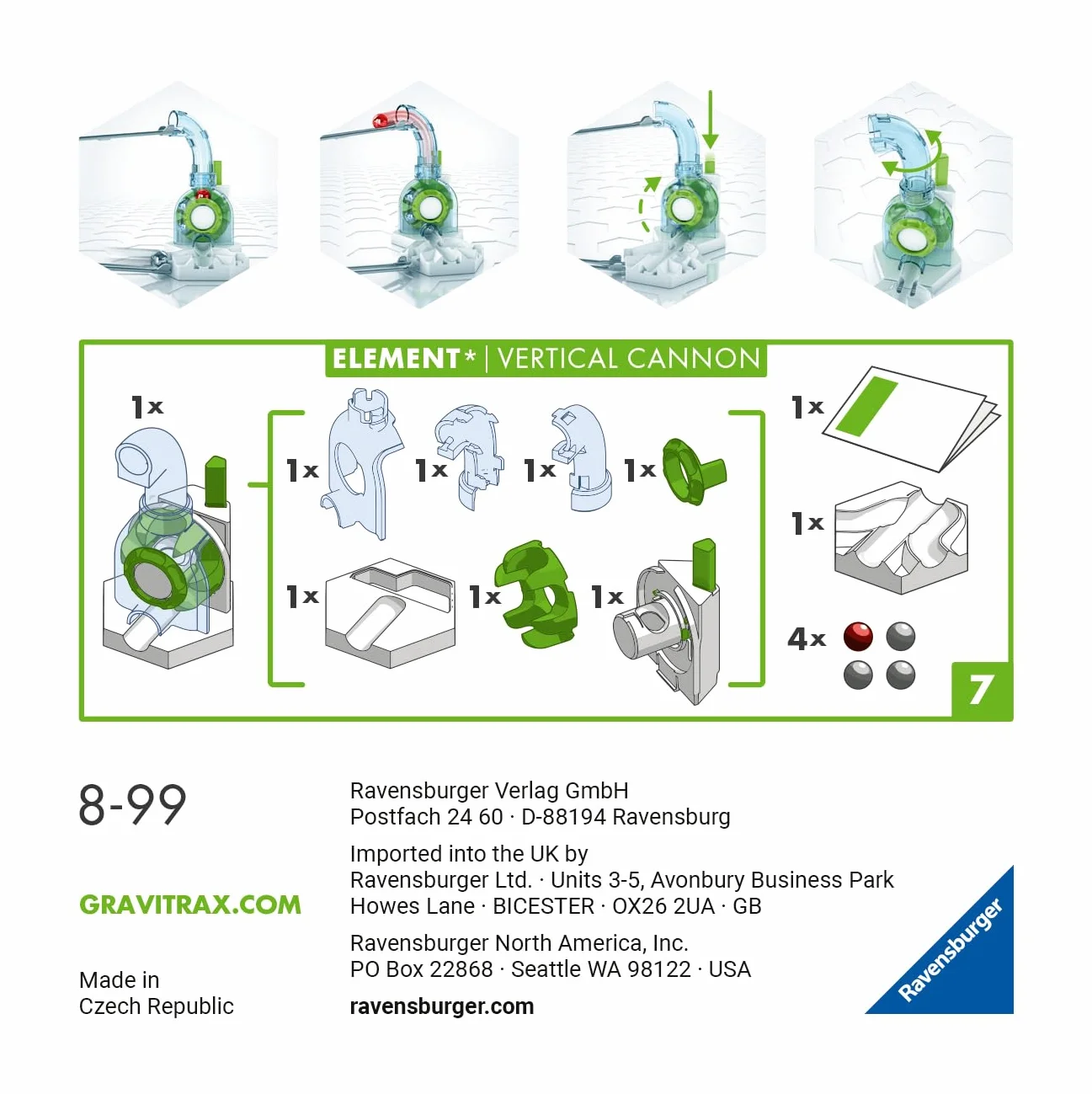Ravensburger Gravitrax Dodatek Pionowa Armatka