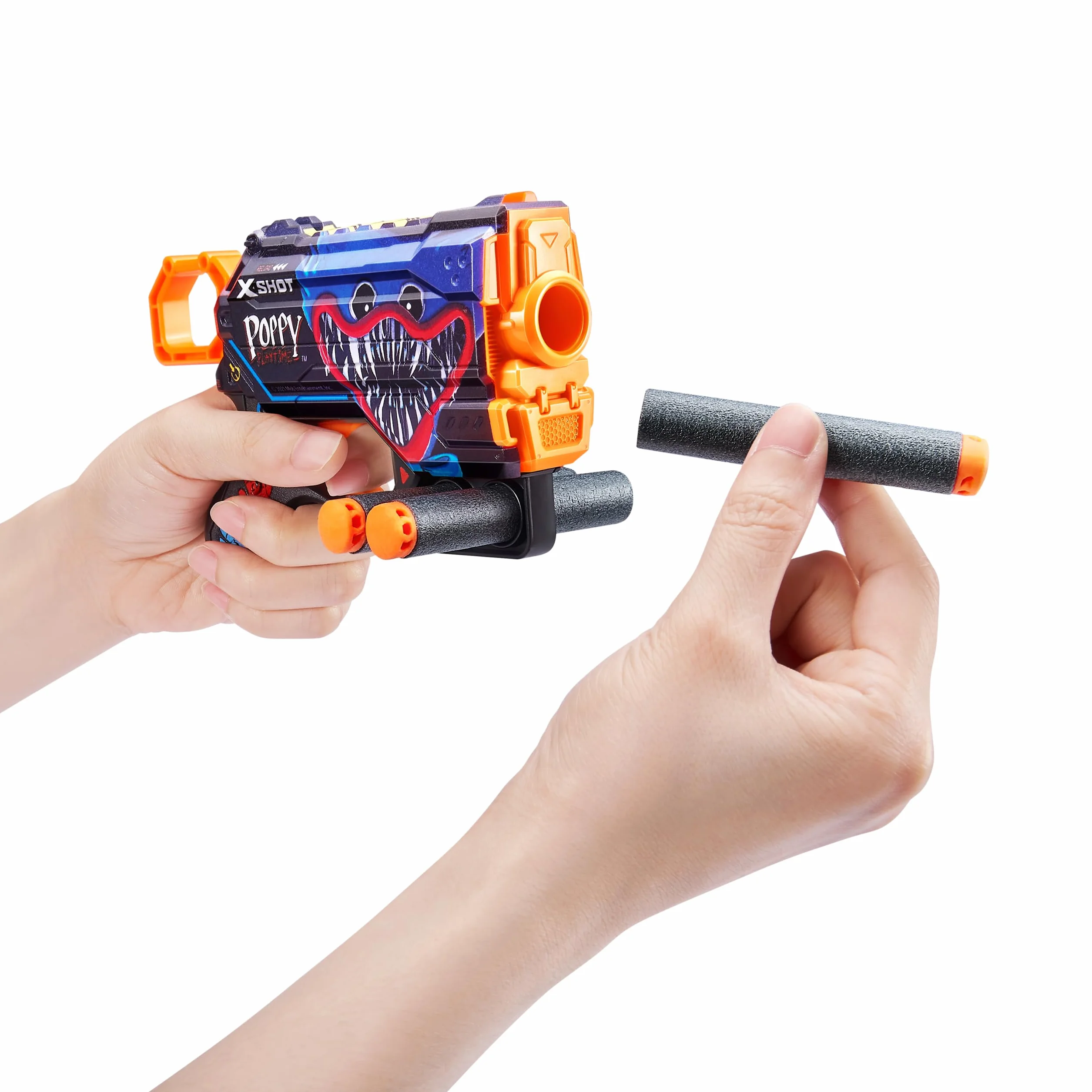 X-Shot Skins Menace Poppy Playtime Dart Blaster 2PK - Jumpscare + Toony, 16 rzutków autorstwa ZURU