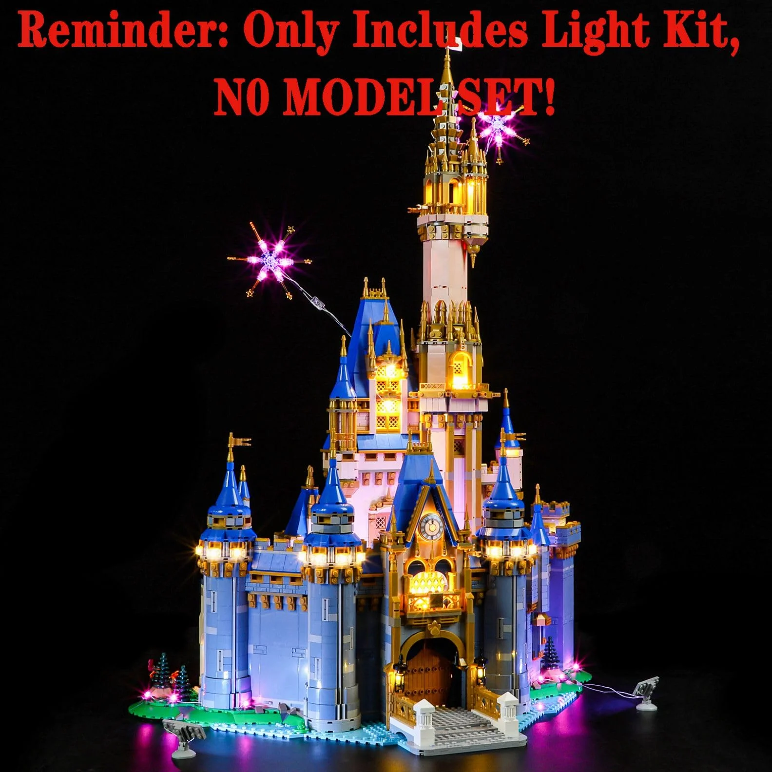 Zestaw oświetlenia LED kompatybilny z modelem 43222 Disney Castle