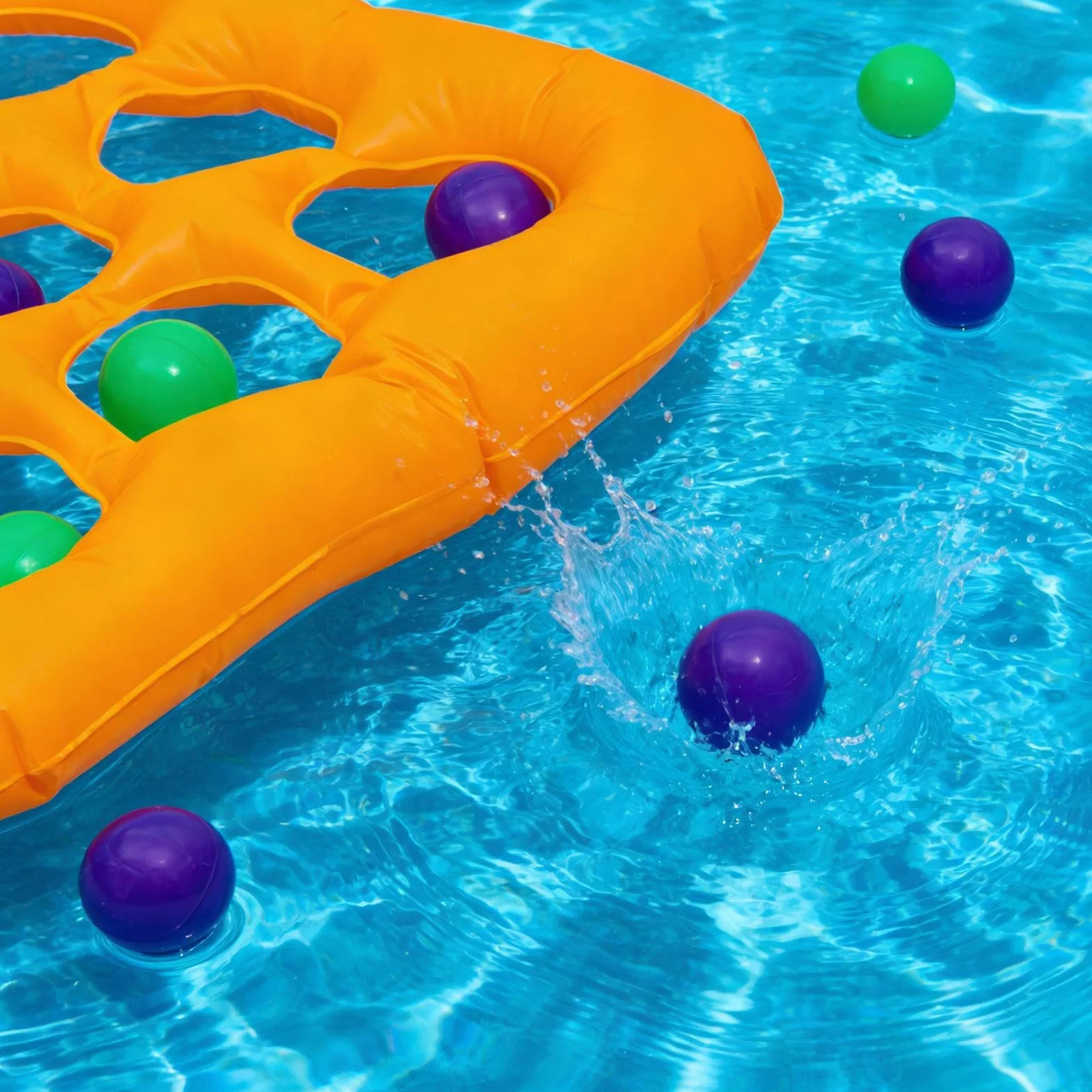 Nadmuchiwane gry w basenie - Ball Play Floats, kolorowe pływające zabawki z odpornymi komorami powietrznymi i łatwą konstrukcją dla rodziny, przyjaciół, nastolatków w domu, na podróż i na podwórku