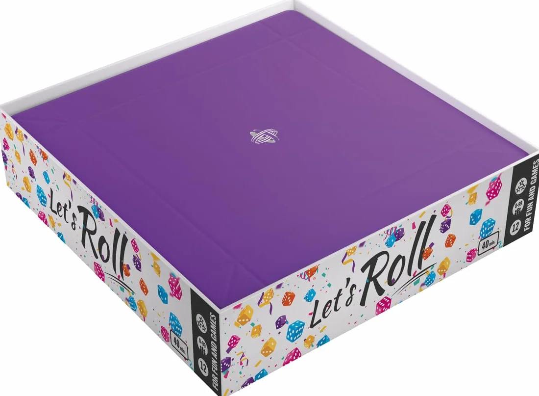 Magnetic Dice Tray Square Black/Purple