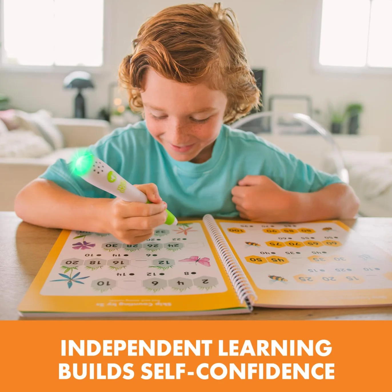 Learning Resources Nauka Matematyki dla Sześciolatków Hot Dots, Książka z zadaniami i pisak interaktywny z funkcją poprawy odpowiedzi, Ponad 100 zadań, Od 6 lat