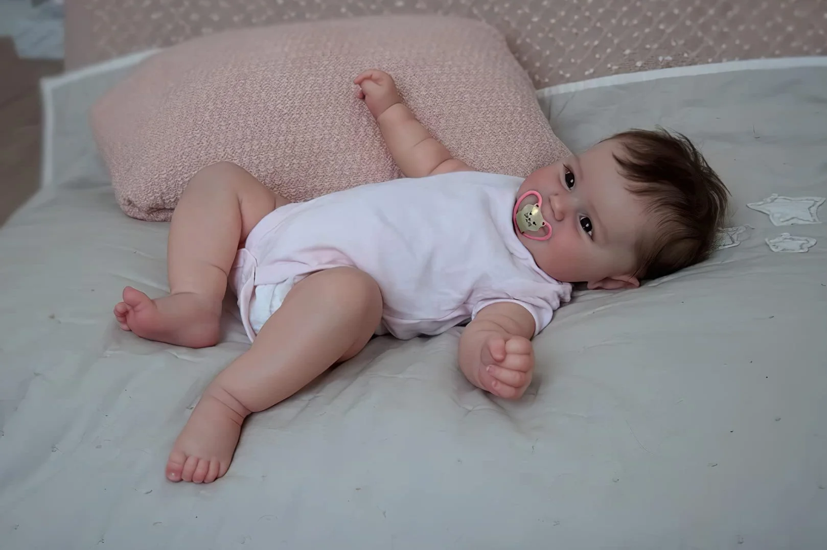 MineeQu 20 cali Tak głęboko ukorzenione włosy uśmiech Realistyczna Reborn Baby Doll Wykonana z całego ciała Silikon winylowy Anatomicznie poprawny Noworodek Lalki Zabawka do kąpieli dla dziewczynek