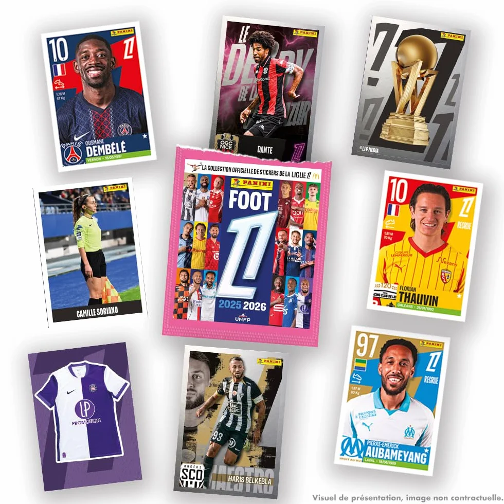 Panini Foot 2025-26 Ligue 1 McDonald's pakiet startowy (5 kieszeni + album w prezencie)