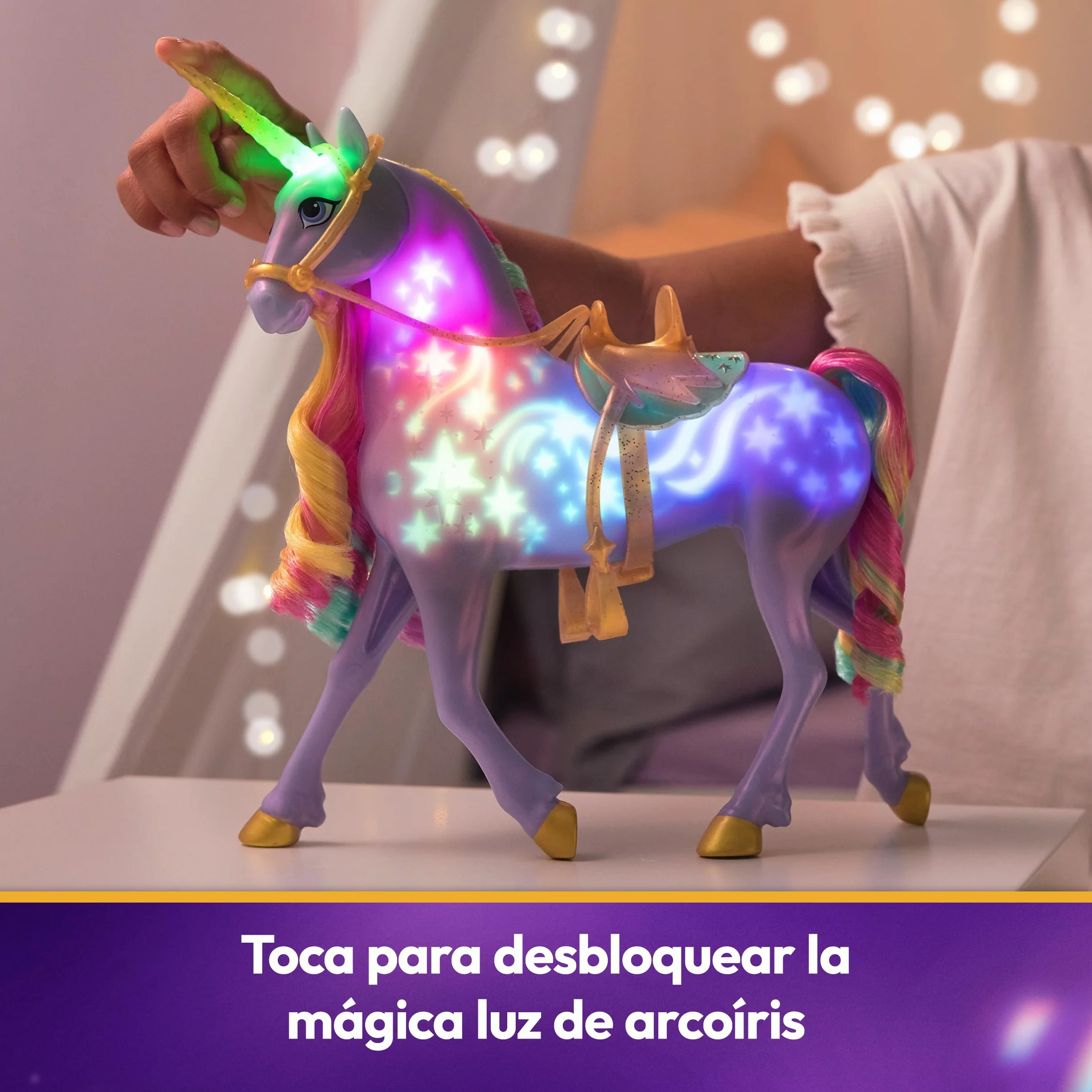 Unicorn Academy - The School of Unicorns - Wildstar Function Unicorn 28 cm + Lalka Sophia 24 cm - Z dźwiękami i światłami - Zabawki inspirowane serią Unicorns School - Zabawka dla dzieci od 4 lat