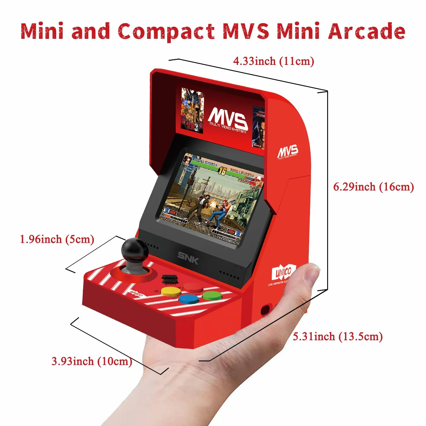 Unico SNK MVS Mini Arcade Red zestaw kontrolerów z 45 grami SNK Neo Geo