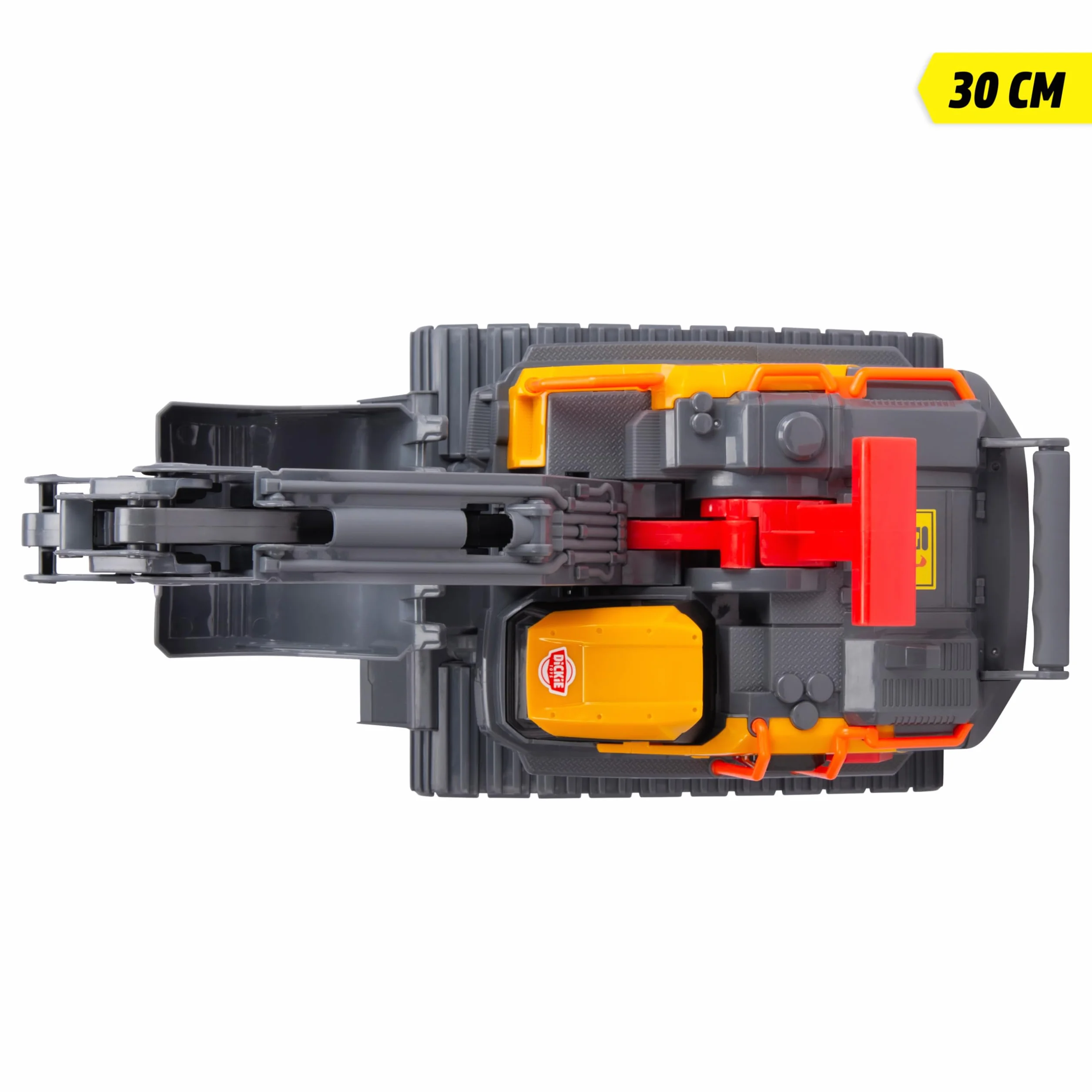 Dickie Toys - Volvo Bagger Power Excavator (30 cm) – zabawkowa koparka łopatkowa dla dzieci od 3 lat z wolnym biegiem, sterowaniem dźwignią, światłem i dźwiękiem, nadaje się jako zabawka do piasku, w