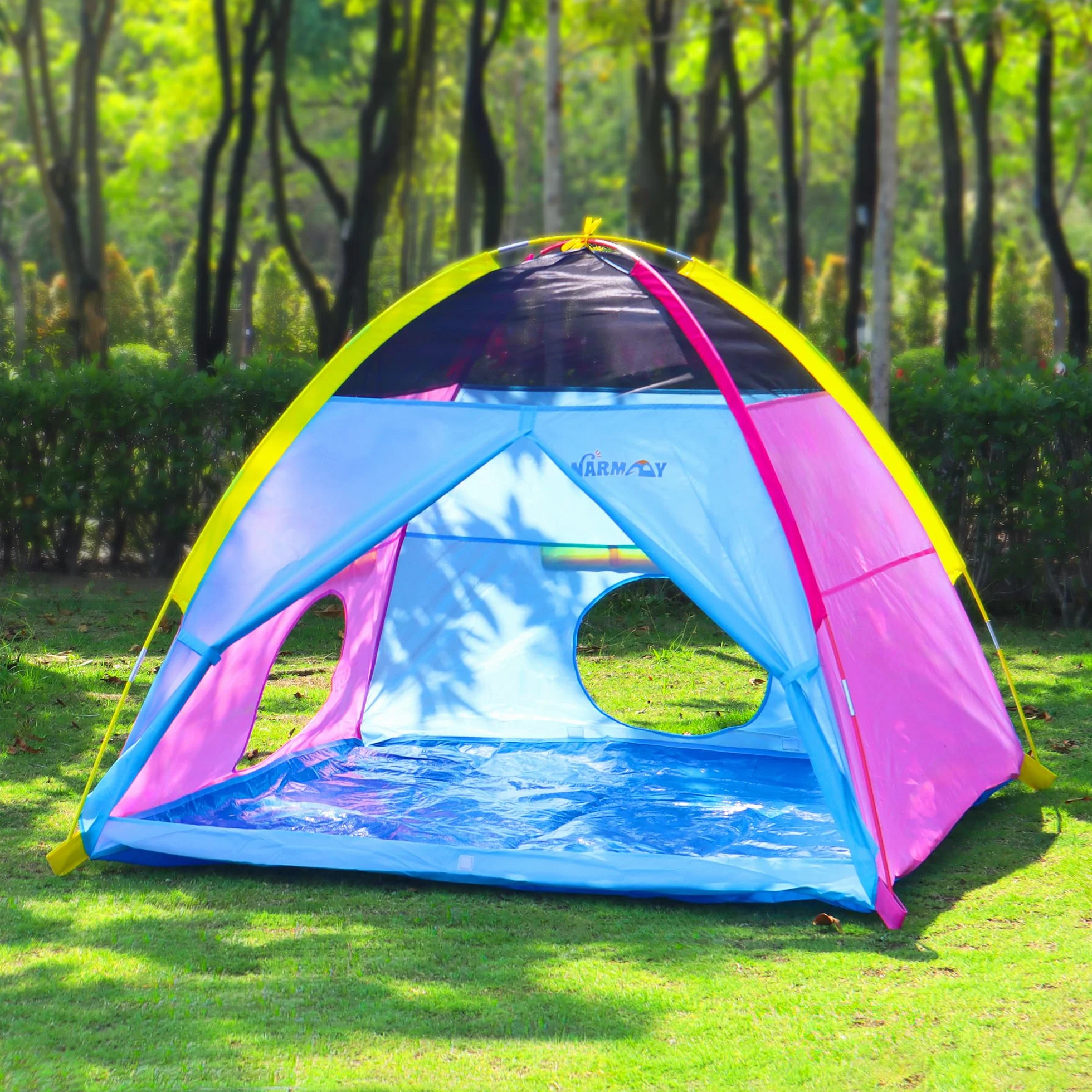 NARMAY® Namiot do zabawy Easy Joy namiot kopułowy dla dzieci do wewnątrz/na zewnątrz - 152 x 152 x 111 cm