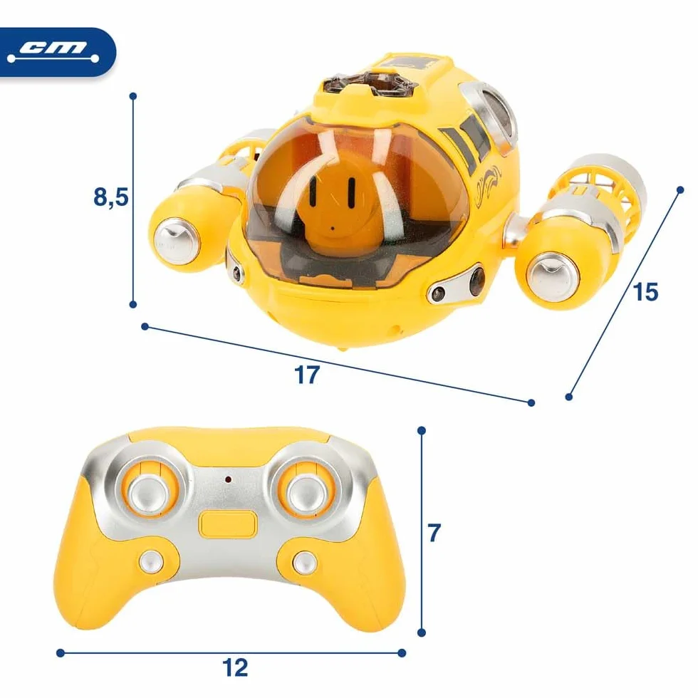 ColorBaby Podwodny pilot zdalnego sterowania 2,4 GHz 5 km/h 25 m obrót 360° światła woda spray