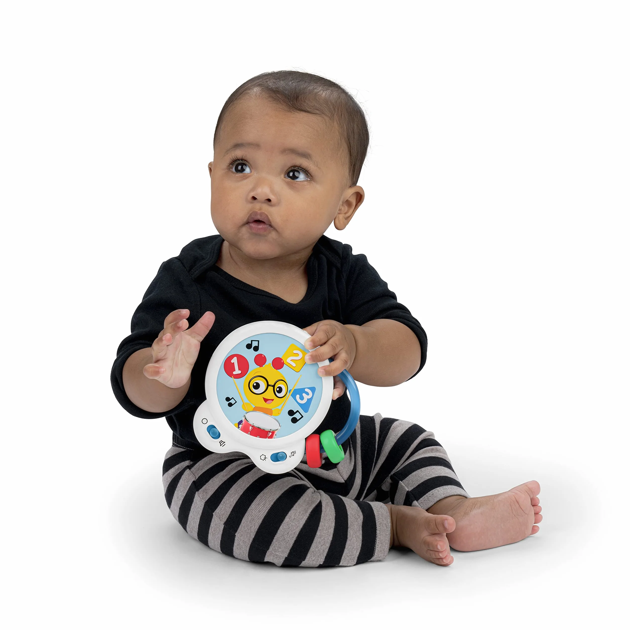 Baby Einstein Tiny Bęben muzyczny, zabawka, wiek 3+ miesięcy, Bead Chaser