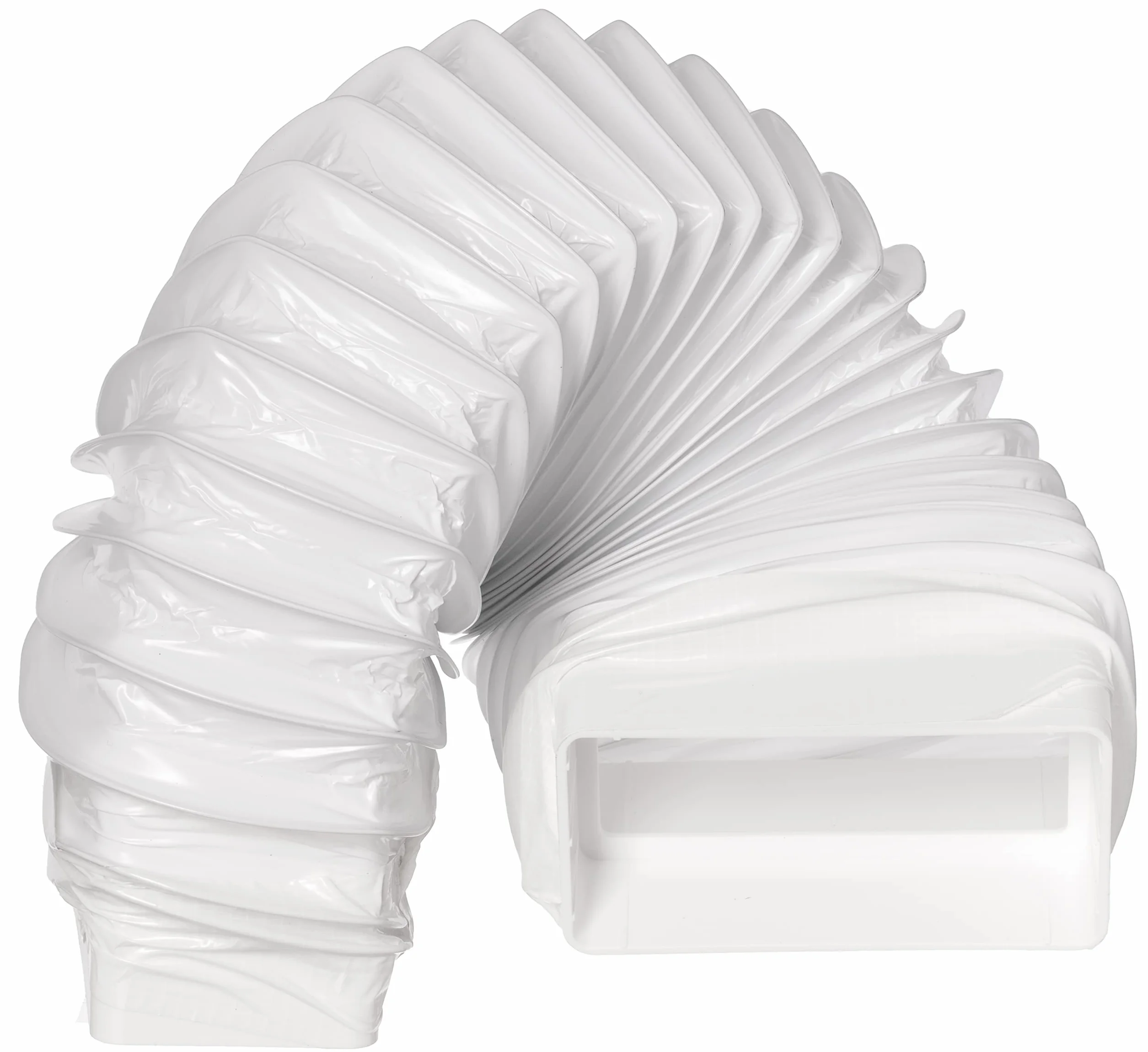 110 x 55 mm / 0,5 m PVC elastyczny kanał ze złączem, wąż wentylacyjny do płaskich kanałów, wąż wylotowy do klimatyzacji, suszarki bębnowej, okapu kuchennego