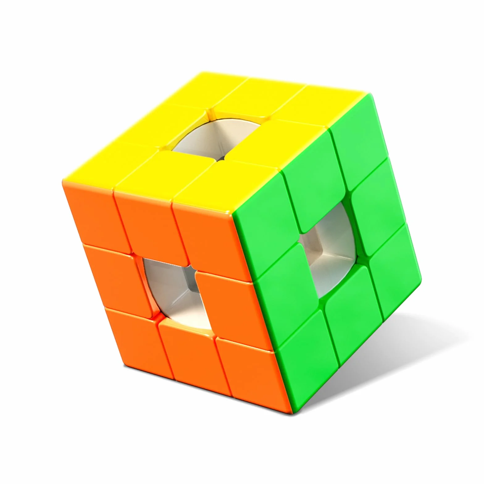 ROXENDA 3x3 speed cube pro magic cube - bez naklejek 3x3x3 pusta magiczna kostka z płynnym mechanizmem obrotowym, puzzle 3D z kolektorem Speed Cube