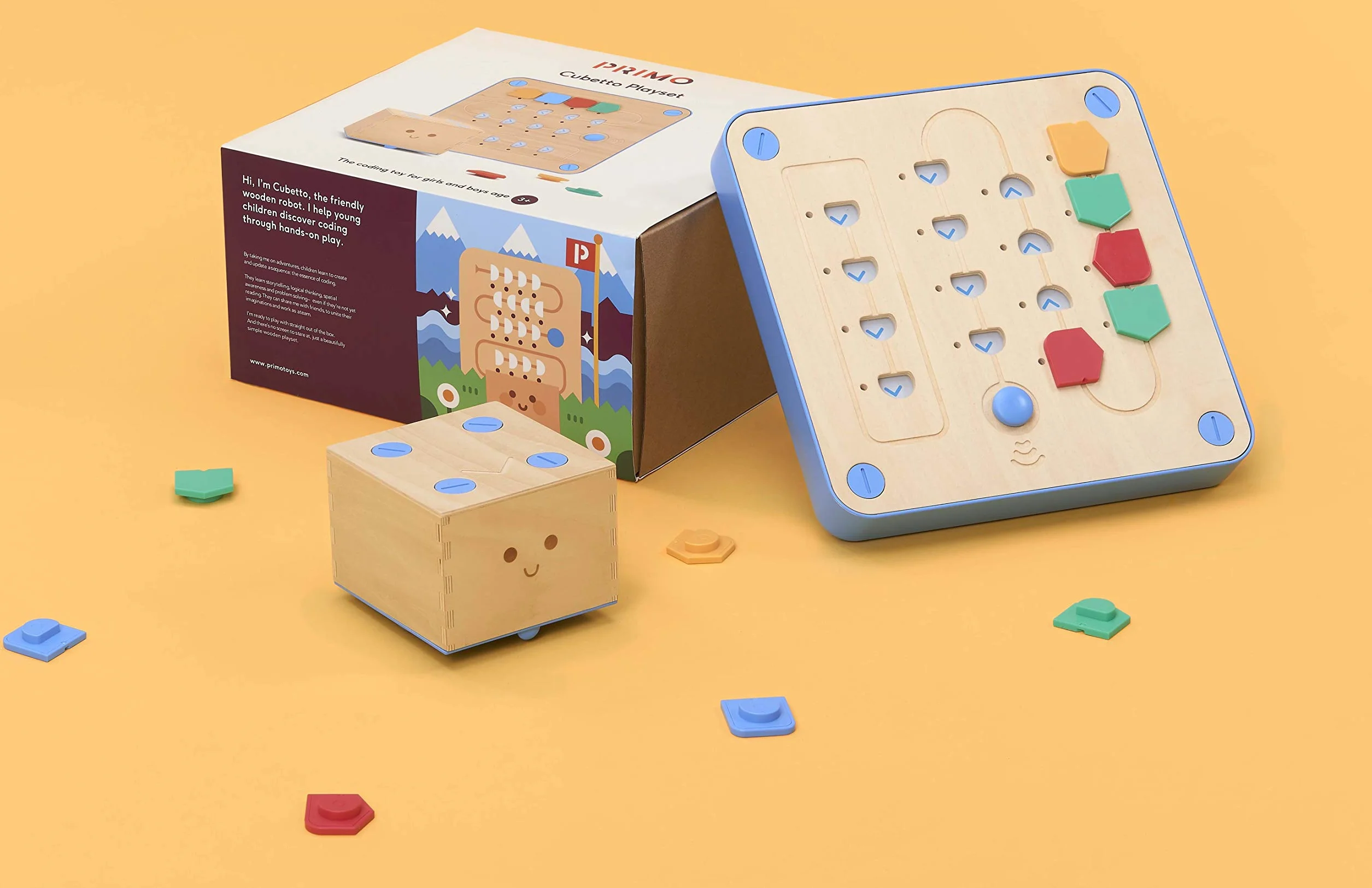 Primo Toys Cubetto Playset, Screenless Coding Toy for Children Aged 3-6