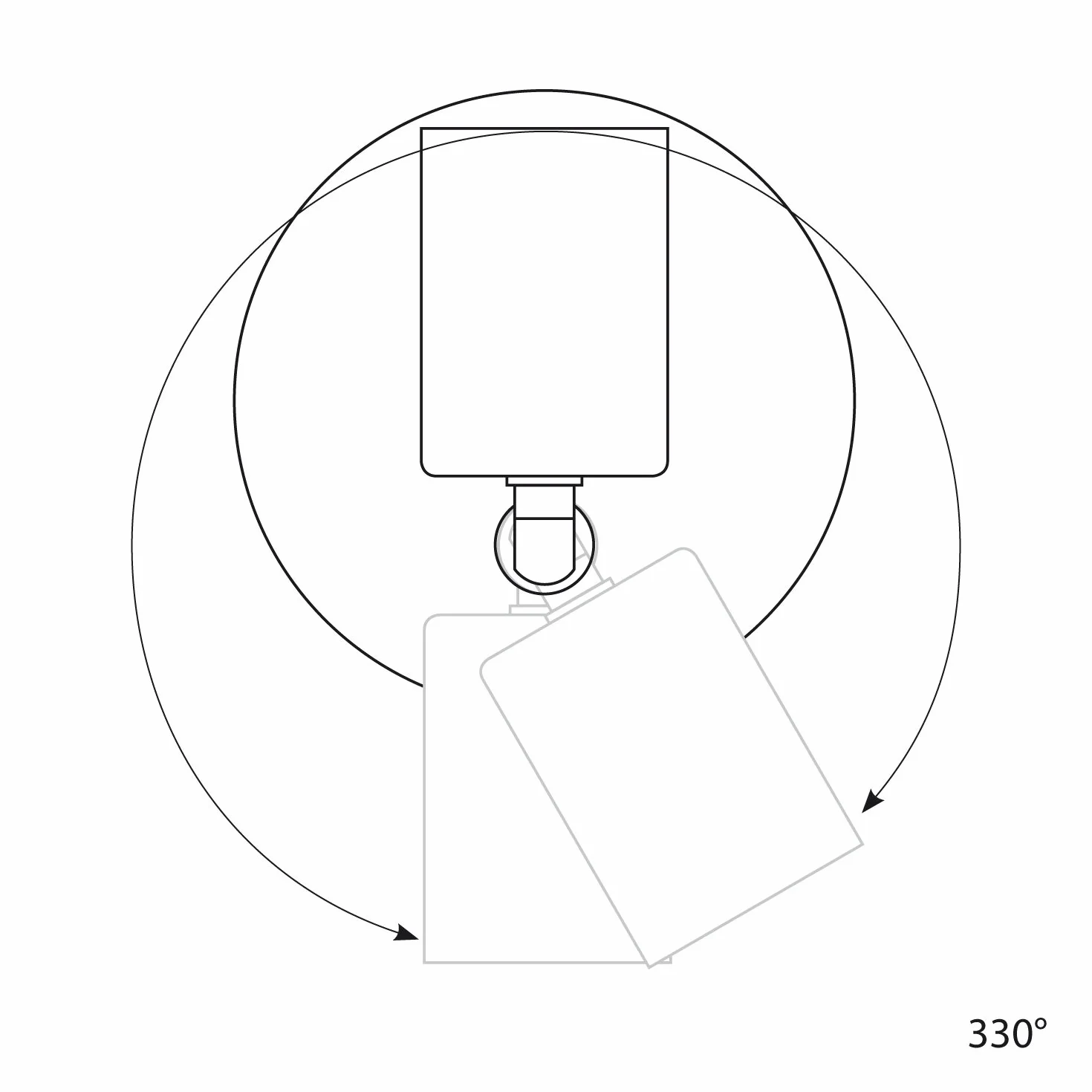 ledscom.de Lampa do czytania/światło ścienne LUNARA, przełącznik, wtyczka, stal nierdzewna matowa, 1x GU10 maks. 25W