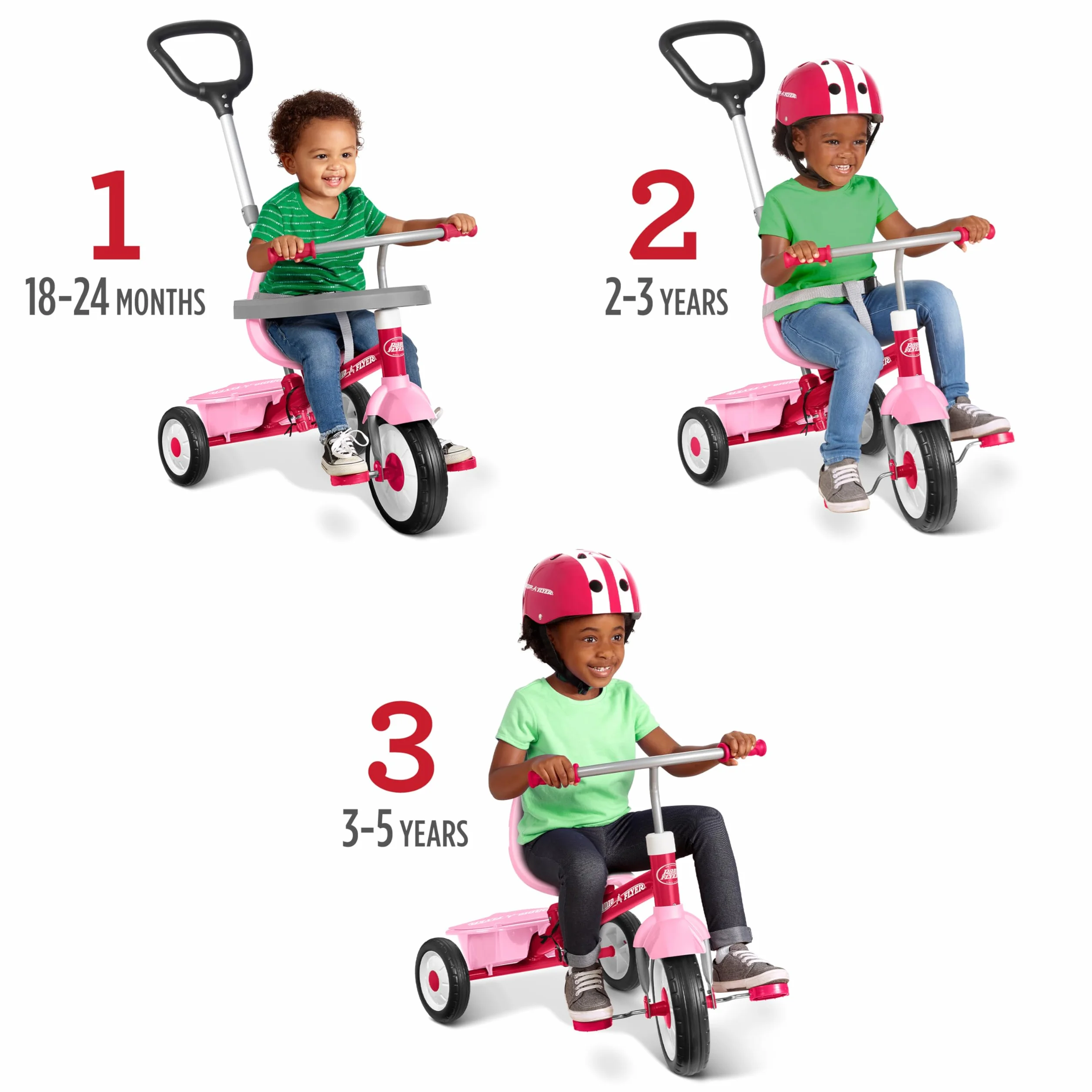 Radio Flyer 456PAZ Stroller Trike, różowy