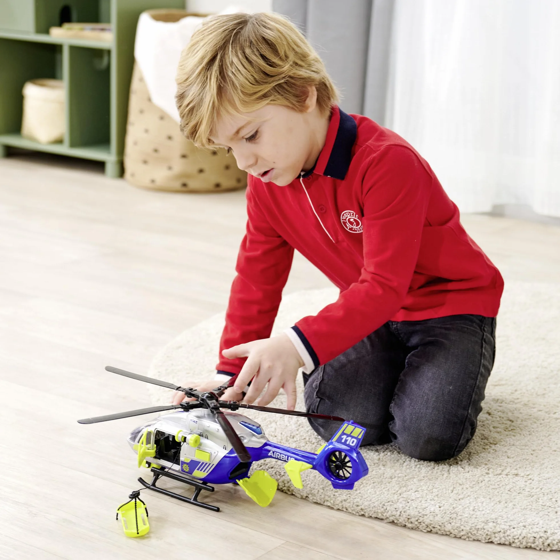 Dickie - SOS Helikopter 36cm - Blade obrotowe 36cm - Wciągarka mobilna - 203716028038