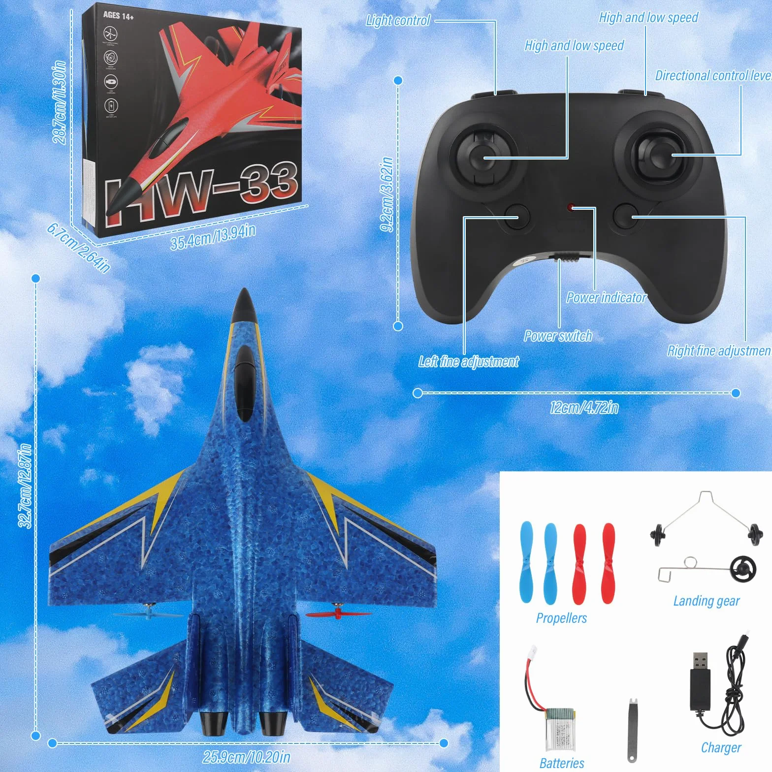 LUFEIS F-22 Zdalnie Sterowany Samolot 2,4 GHz 2-Kanałowy Model z Systemem Żyroskopowym Xpilot