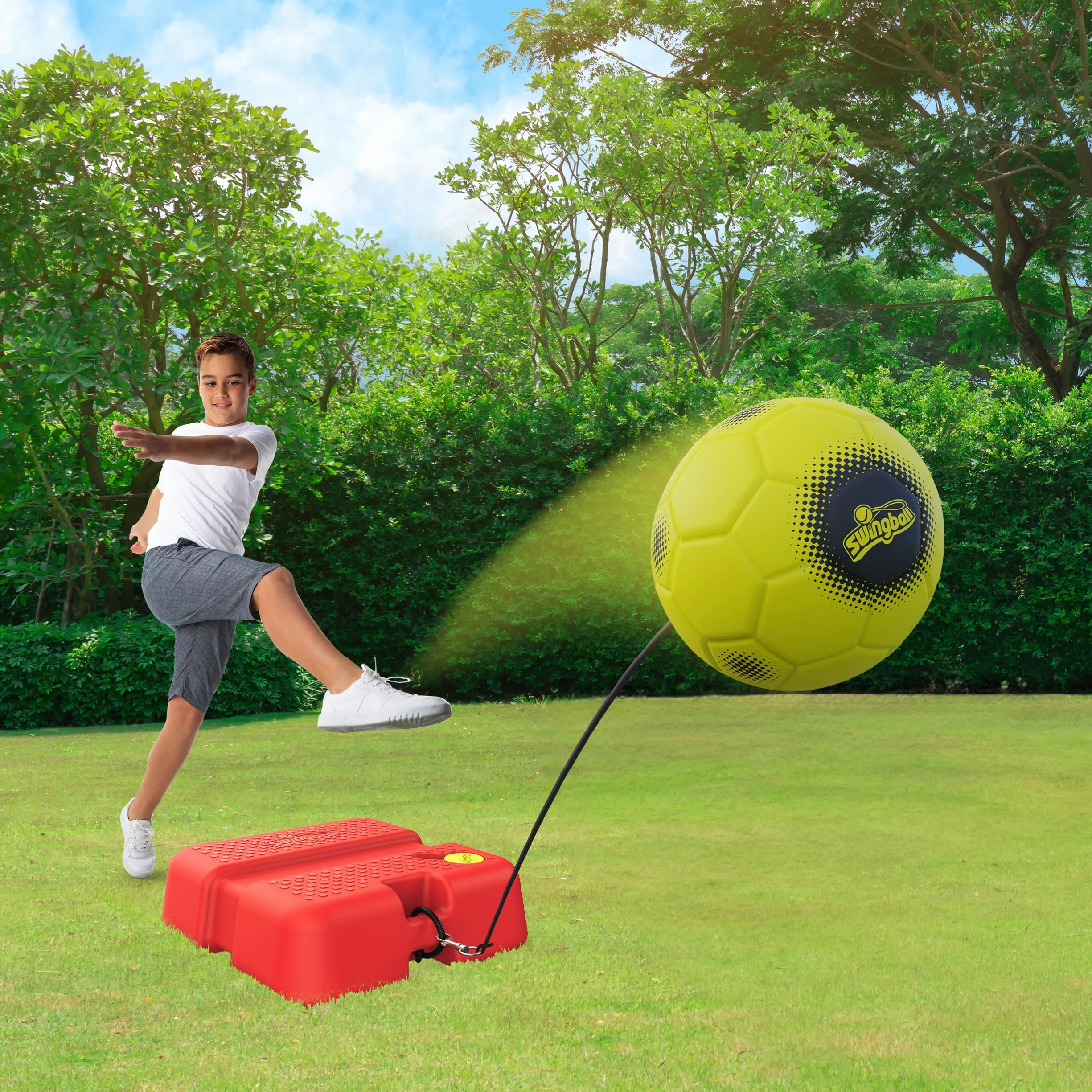 Swingball Reflex piłka nożna piłka nożna pomoc treningowa, zajęcia na świeżym powietrzu, gry w ogrodzie, trening piłki nożnej, mecz piłki nożnej, piłka nożna, piłka nożna, piłka nożna, odpowiednia dla