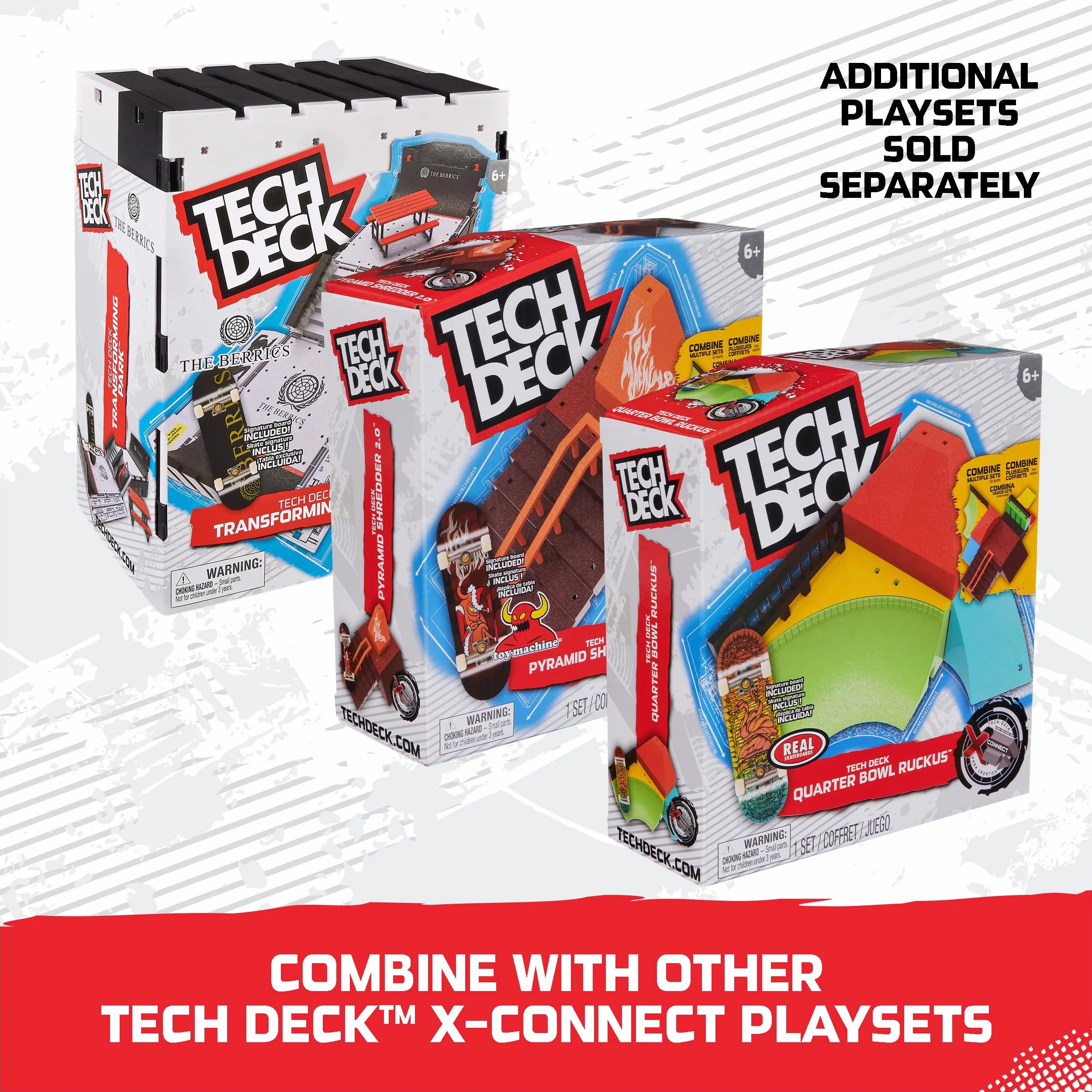 Tech Deck Toy Skateboard Playset XCnnectParkCreatr ToyMachine