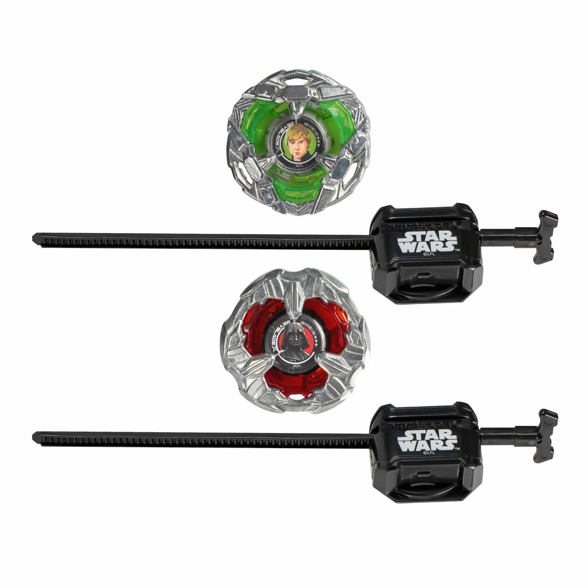 Beyblade X Gwiezdne wojny Collab Luke Skywalker 4-80B kontra Darth Vader 4-60B