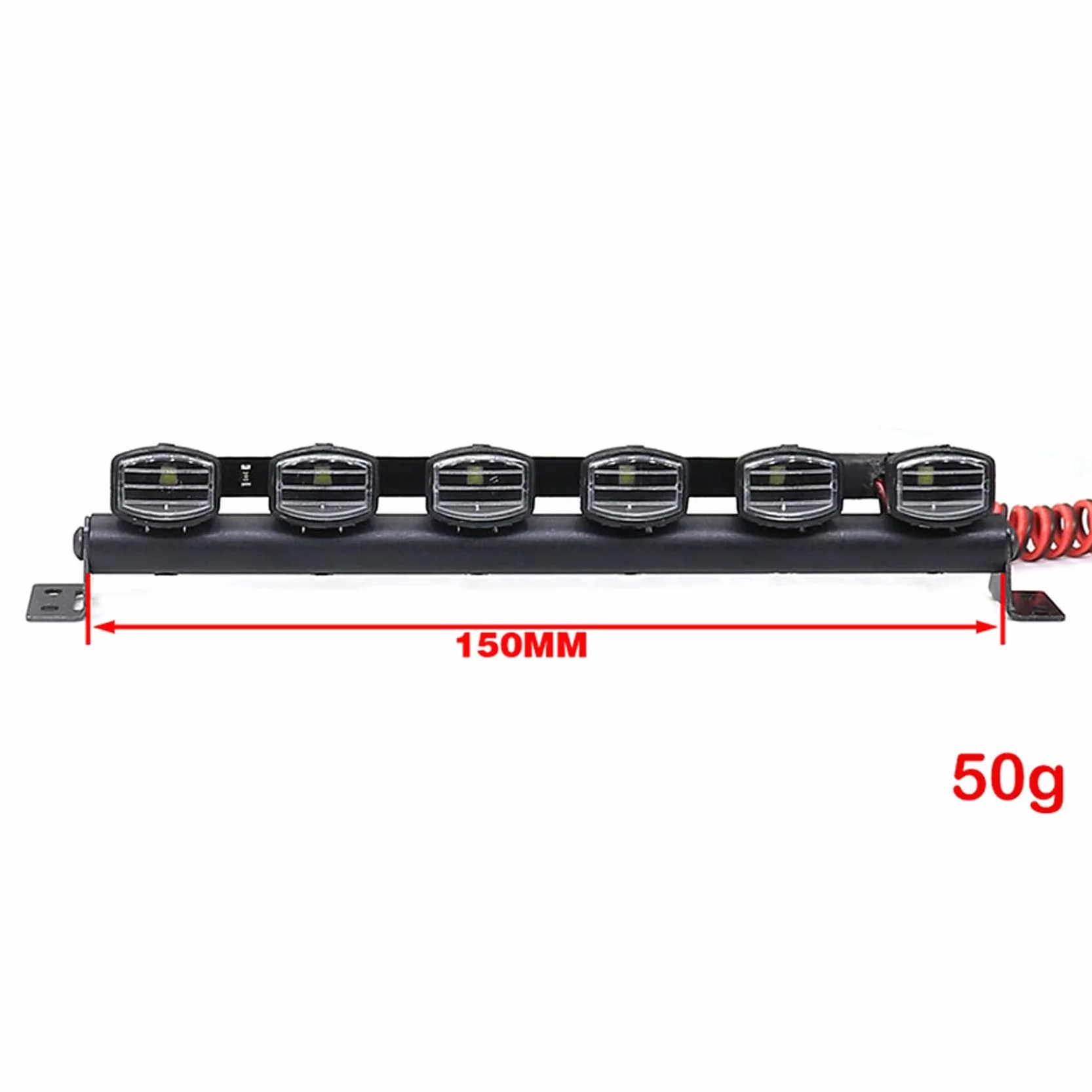 KEEDA Lampa dachowa LED listwa świetlna do skali 1/8 1/10 RC Crawler samochód Monster Truck HSP HPI Traxxas TAMIYA CC01 osiowy SCX10 D90 (6 LED)
