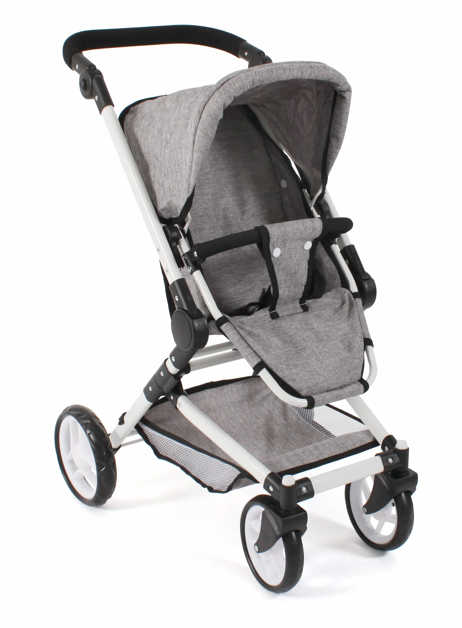 Bayer Chic 2000 645 19 wózek dla lalek kombi Fides 3 w 1, dżinsy szare, 61 x 44,5 x 85 cm