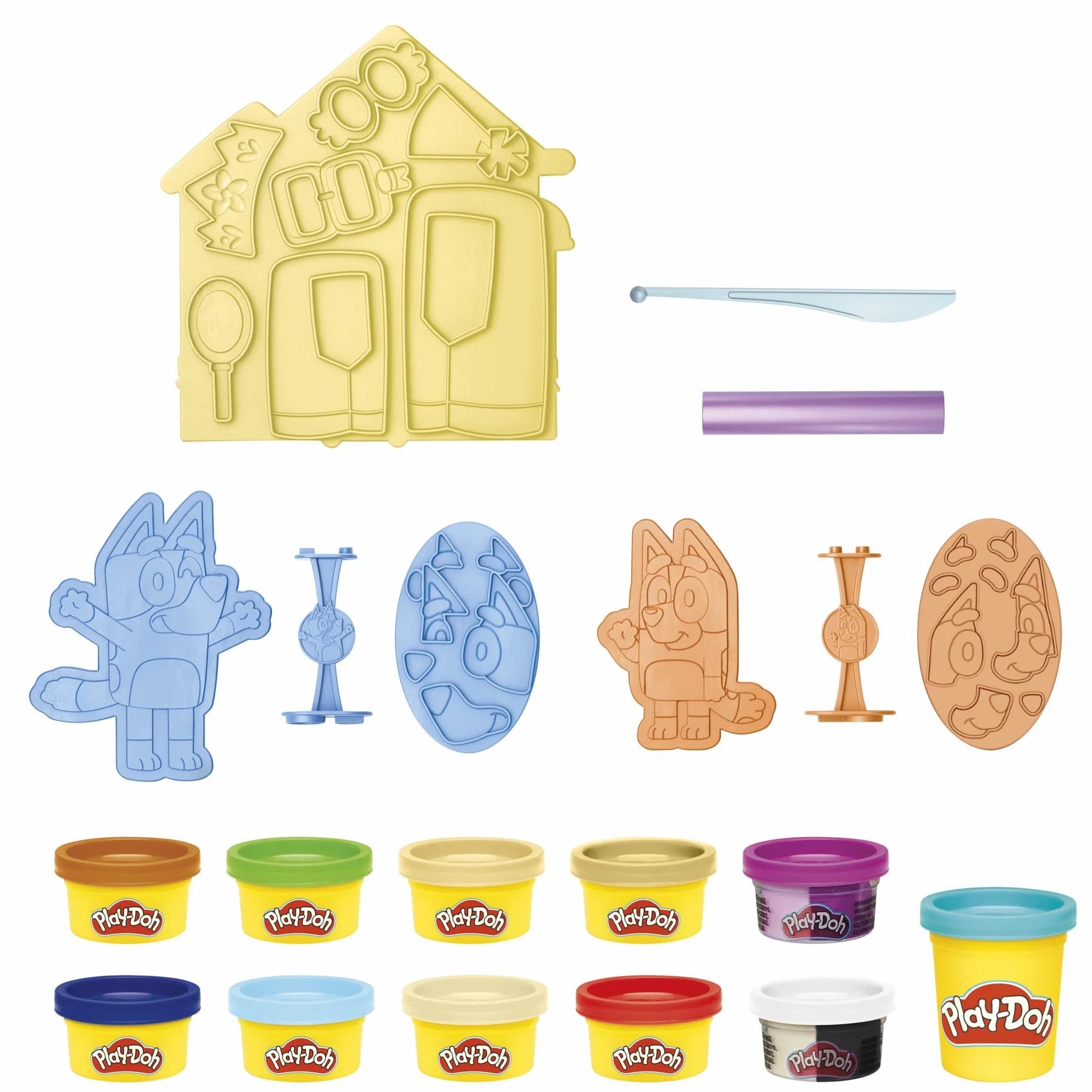 Play-Doh Przebrania Blue Zestaw do zabawy dla dzieci od 3 lat, 11 tub ciastoliny
