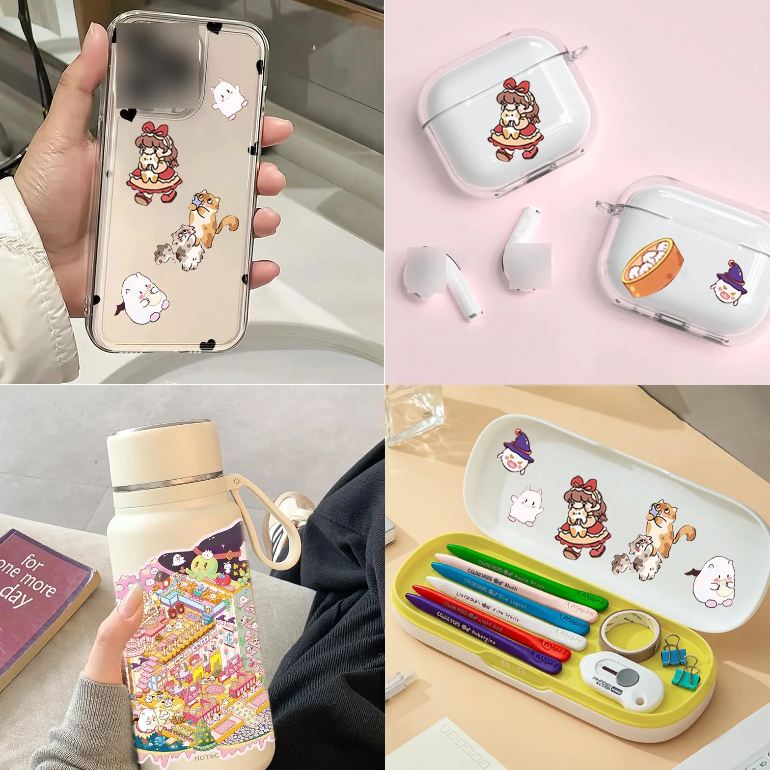 4 zestawy dużych DIY 3D naklejki do domu, z pęsetą