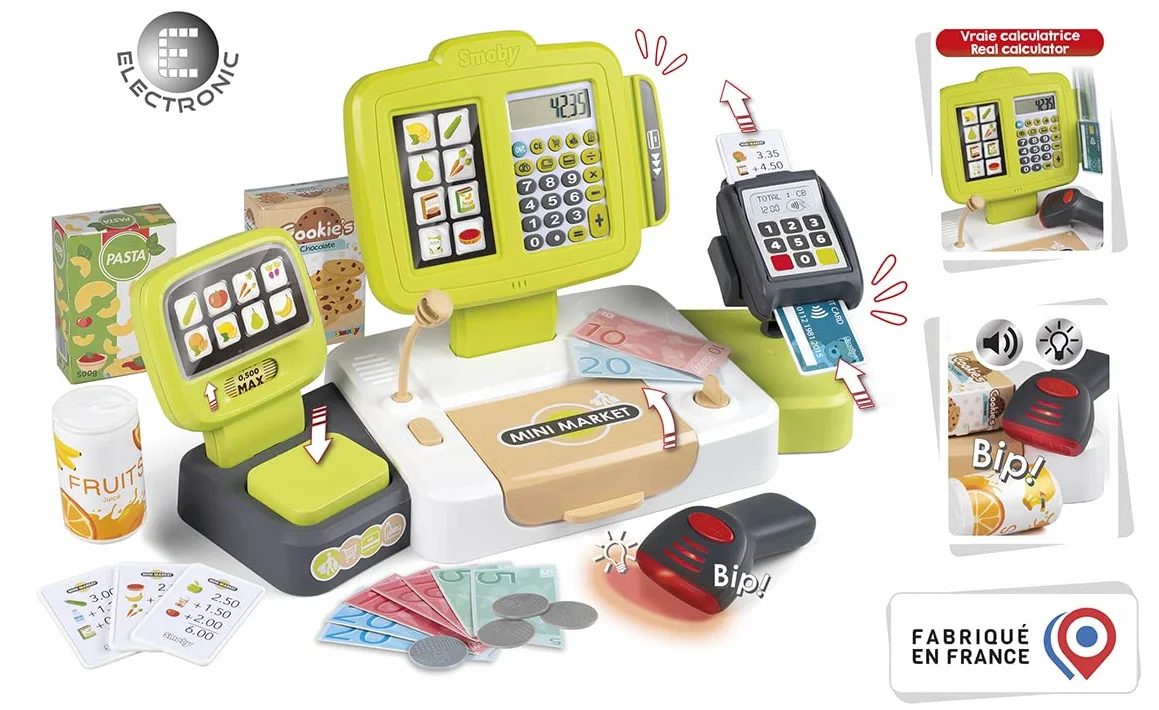 Smoby 7600350114 Kasa elektroniczna duża ze skanerem