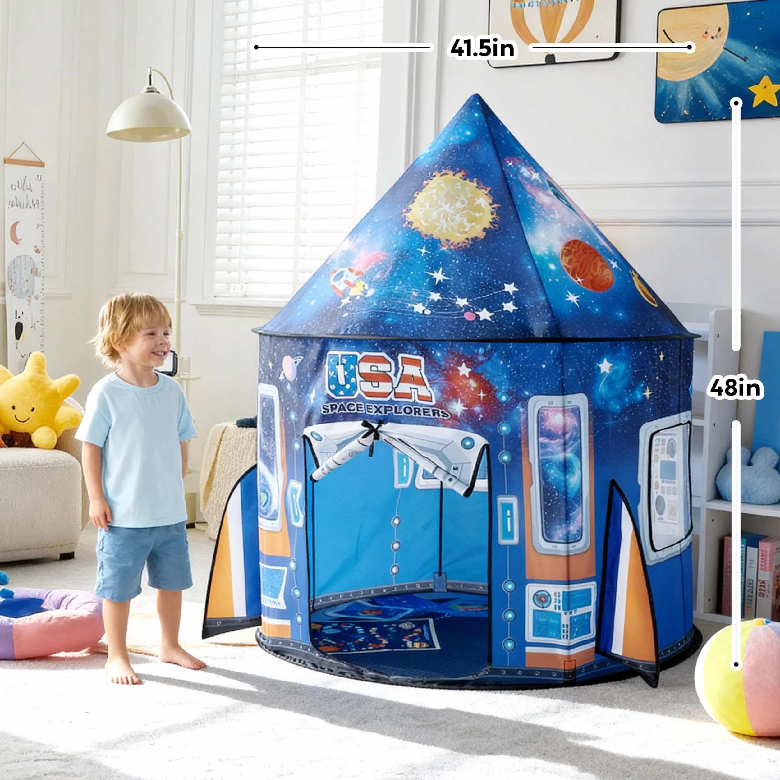 Joyin Namiot zabawowy w kosmicznym designie dla dzieci – Fantazyjny namiot zabawowy z interaktywnym motywem gry kosmicznej