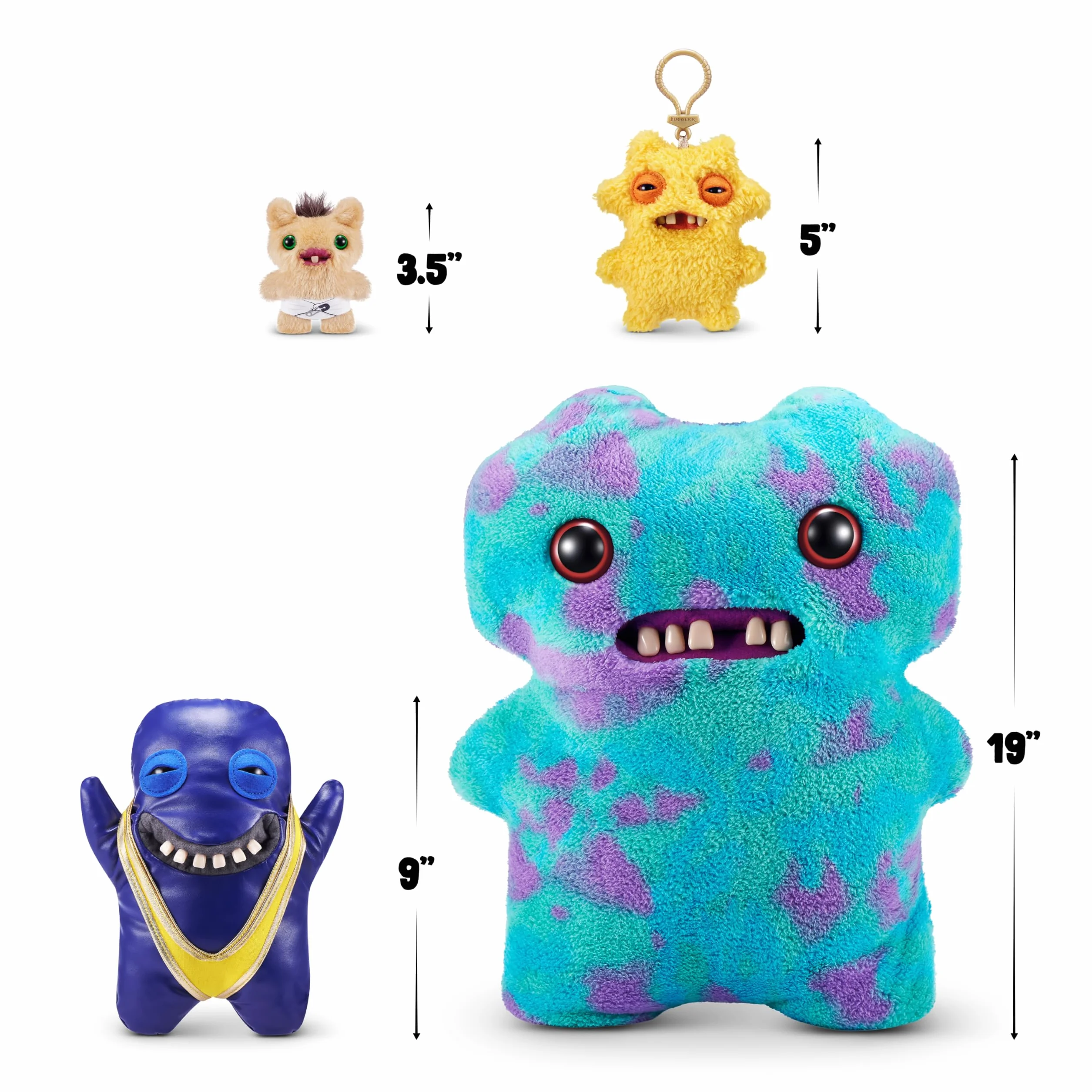 Fuggler Gold Fuggs by ZURU Funny Ugly Monster, Plush, Collectible, Toy (Shameless Goof - Mankini)