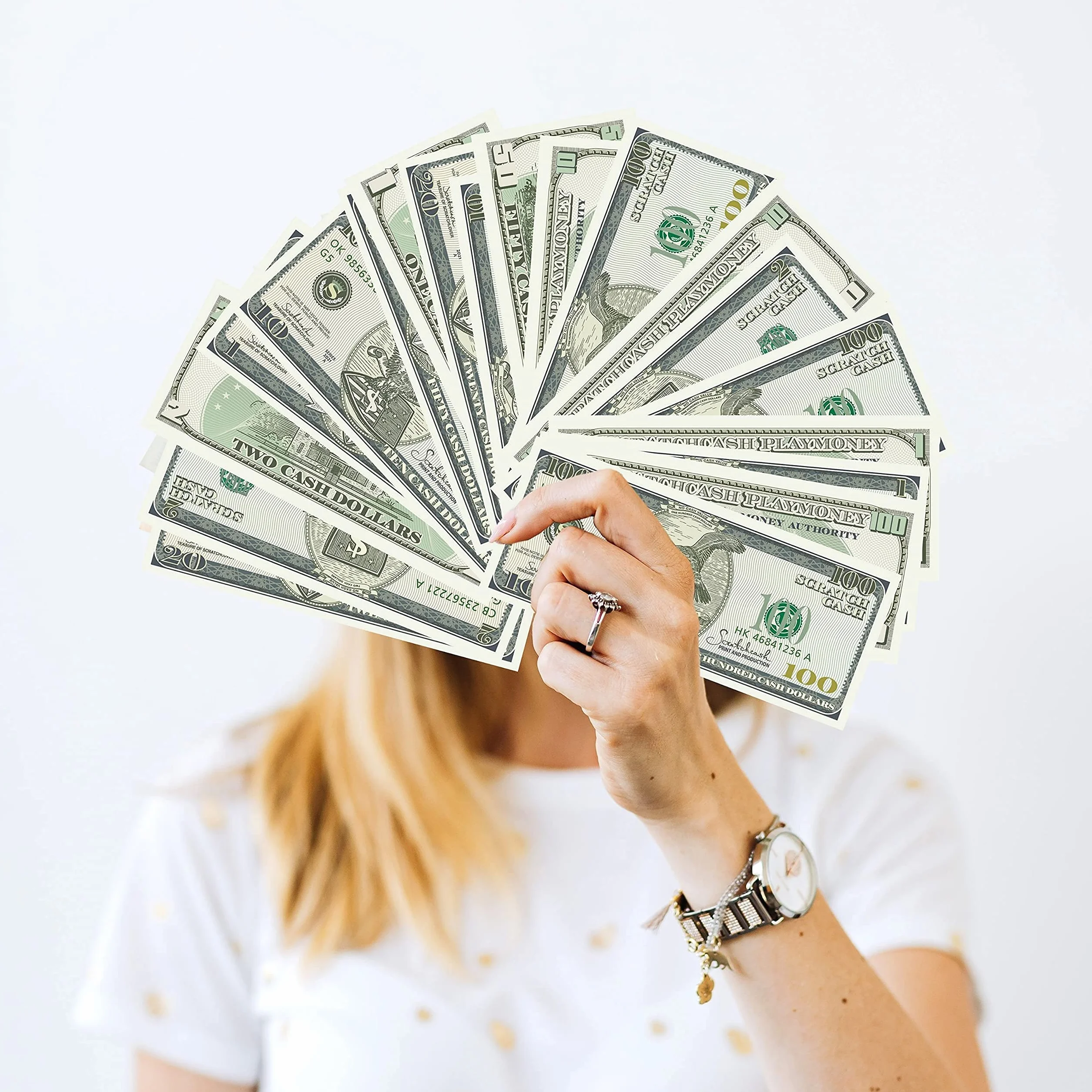 Nowy Styl Scratch Cash 100 x $100 Dolarów Rozmiar rzeczywisty