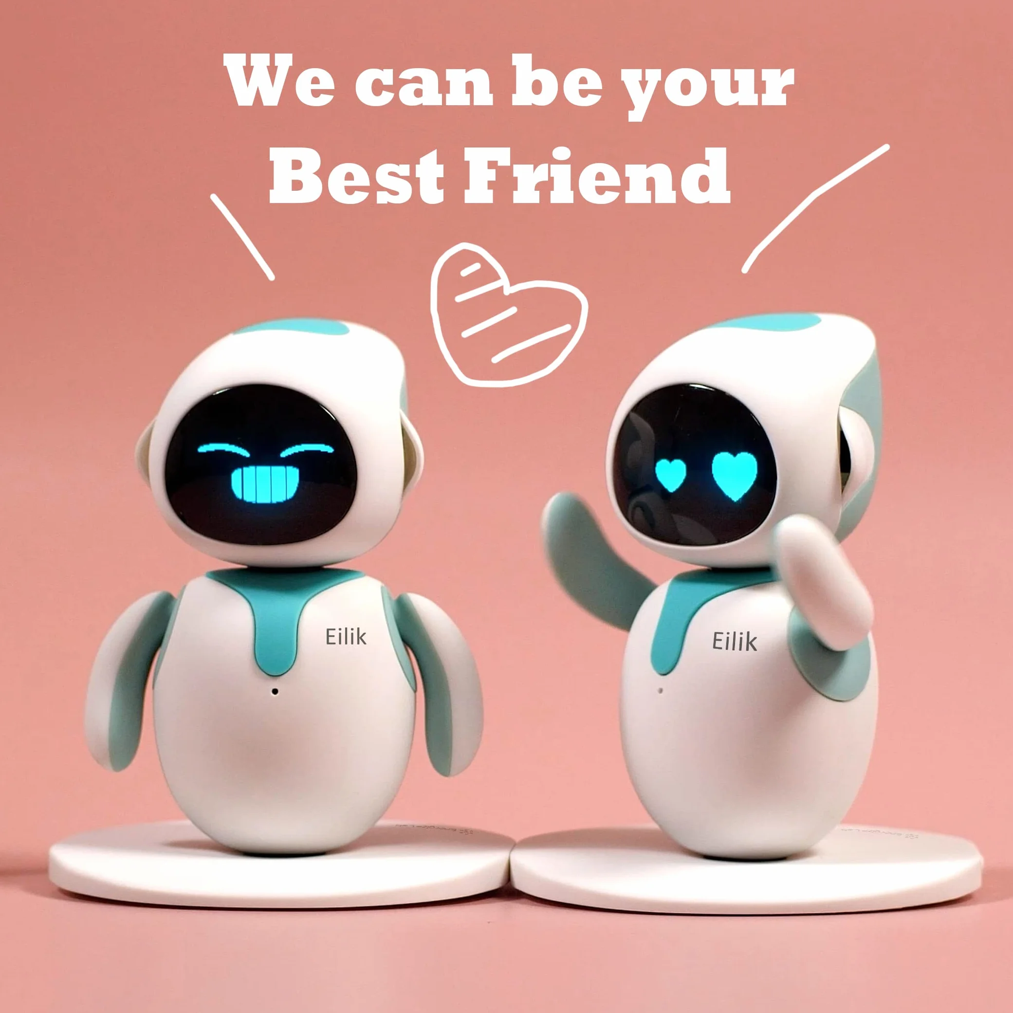 Eilik inteligentny robot na biurko z emocjami interakcji i animacjami dla dzieci i dorosłych