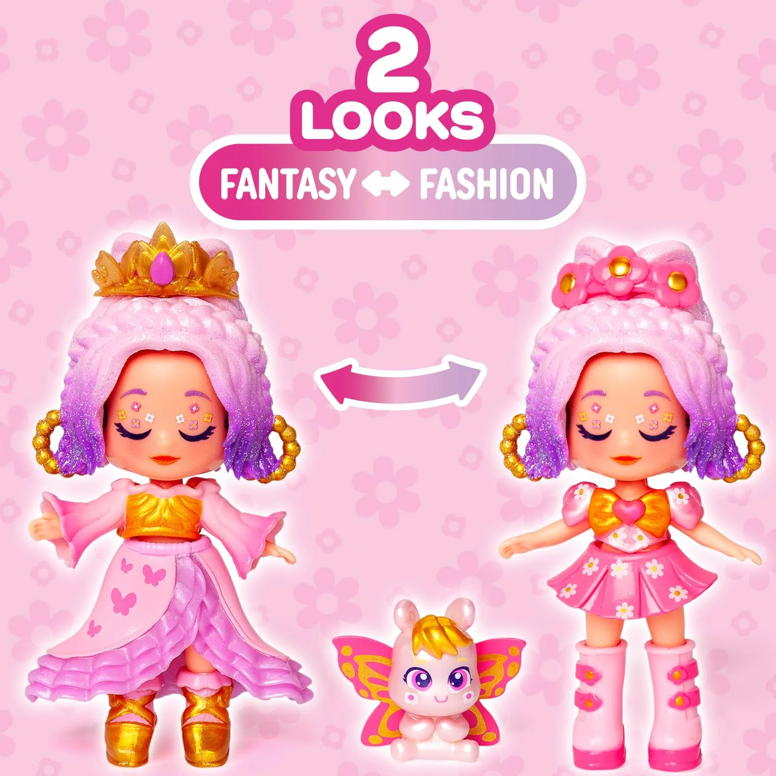 KOOKYLOOS SUITCASE DREAMY BLOSSOM – zestaw modna laleczka z walizką i akcesoriami,zawartość:1 laleczka, 2 stroje, zwierzątko, akcesoria, wieszaki oraz walizka, w której zmieścisz cały zestaw.