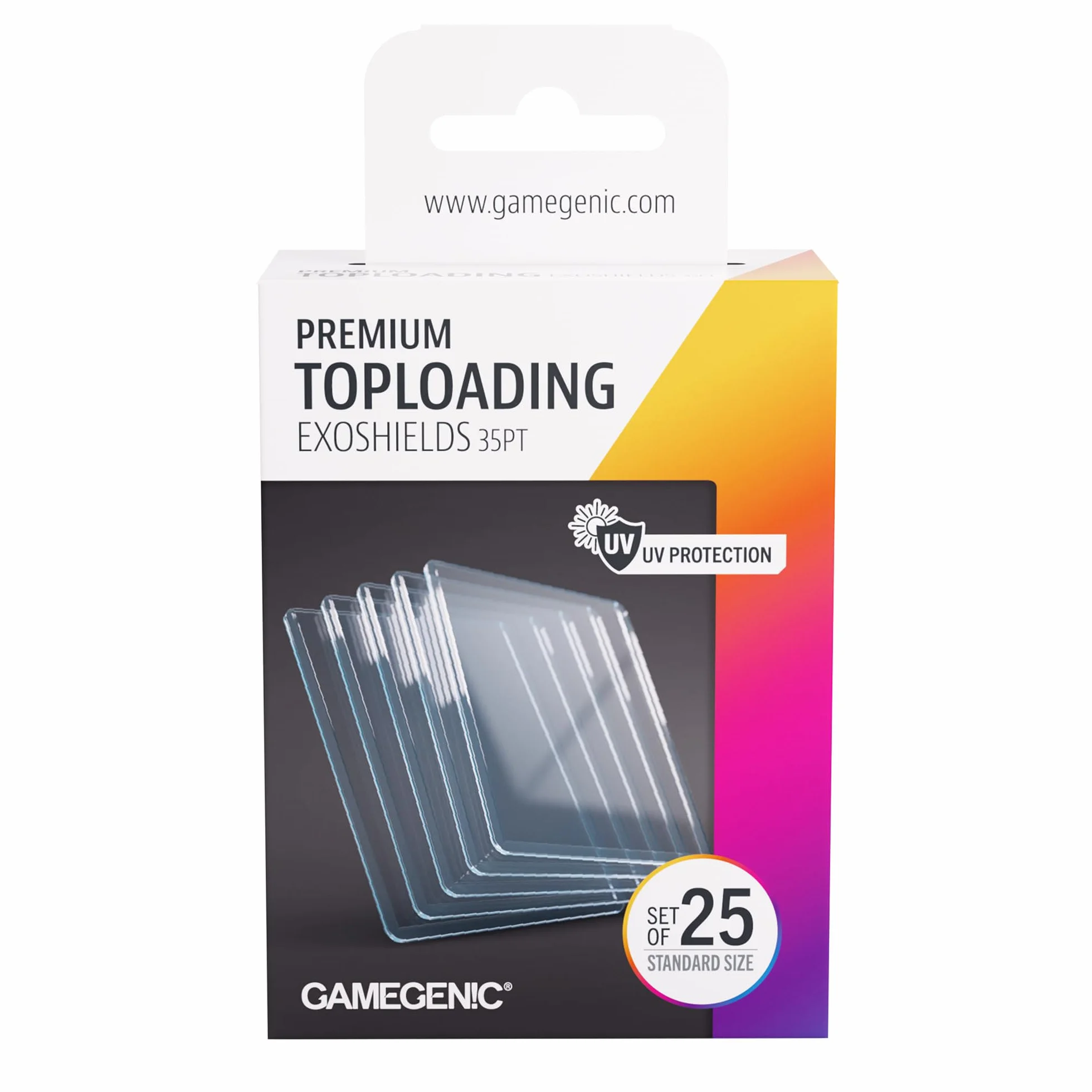 Gamegenic Premium Toploading Exoshields 35pt 25 sztuk ochrona UV 76x101 mm