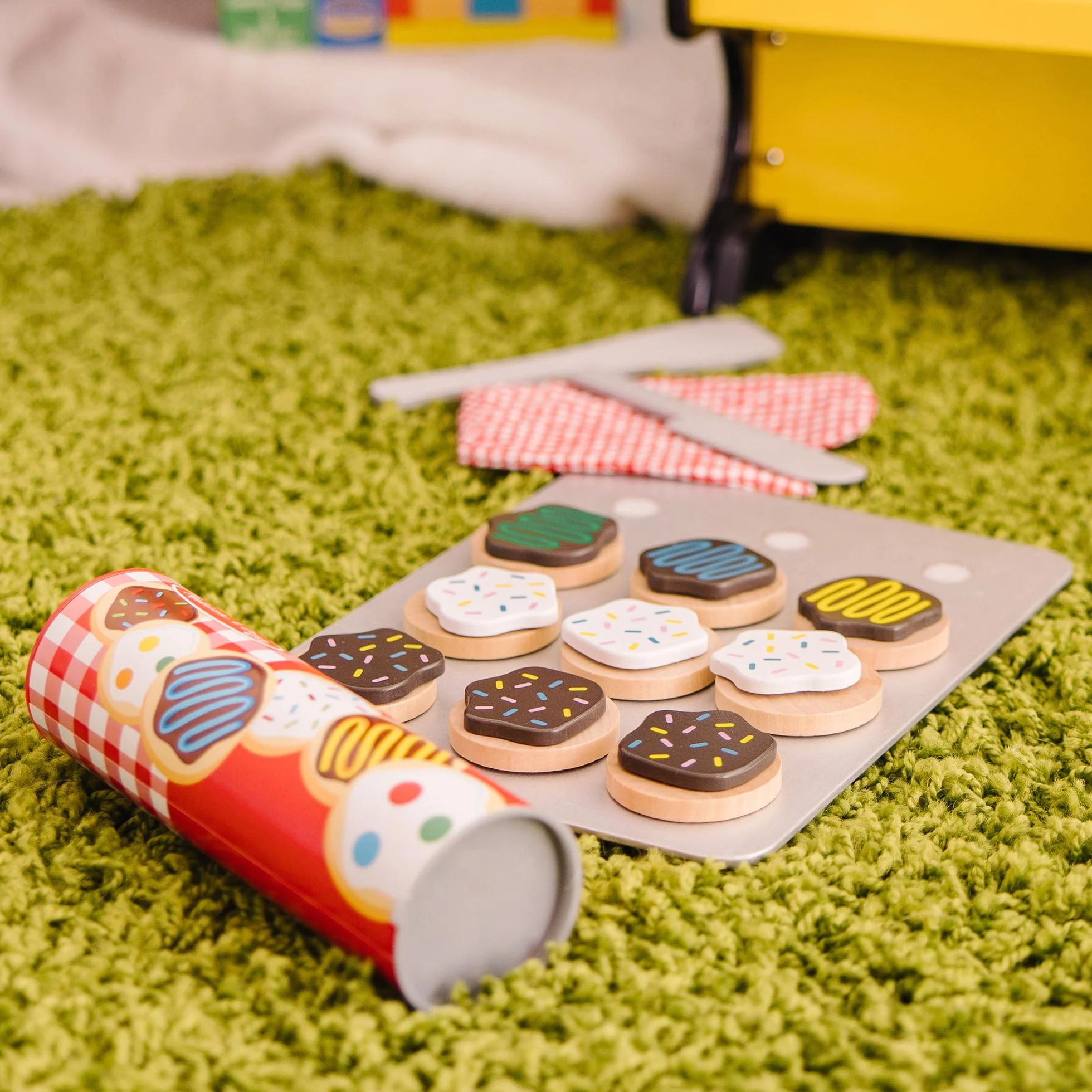 Melissa & Doug drewniany zestaw z ciasteczkami Zabawa Imaginacyjna Drewniane zabawki jedzenie 3+ Prezent dla chłopca lub dziewczynki