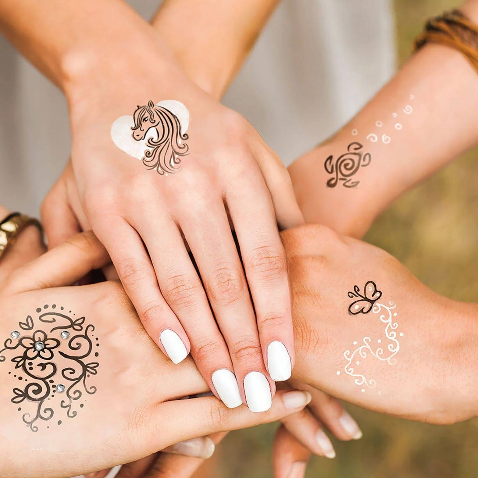 LaDot Tattoo Starter Set - kolor czarny z certyfikatem i pieczątką dla dzieci i dorosłych, tymczasowe sztuczne tatuaże przyjazne dla skóry, tusz do tatuażu na ciało i ramię, wodoodporny, 15 ml
