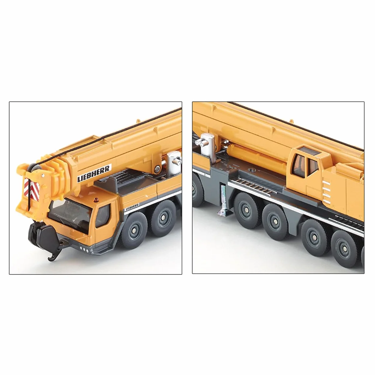 Siku 1886, Żuraw Liebherr, 1:87, Metal,Tworzywo sztuczne, Żółty, Ruchome części