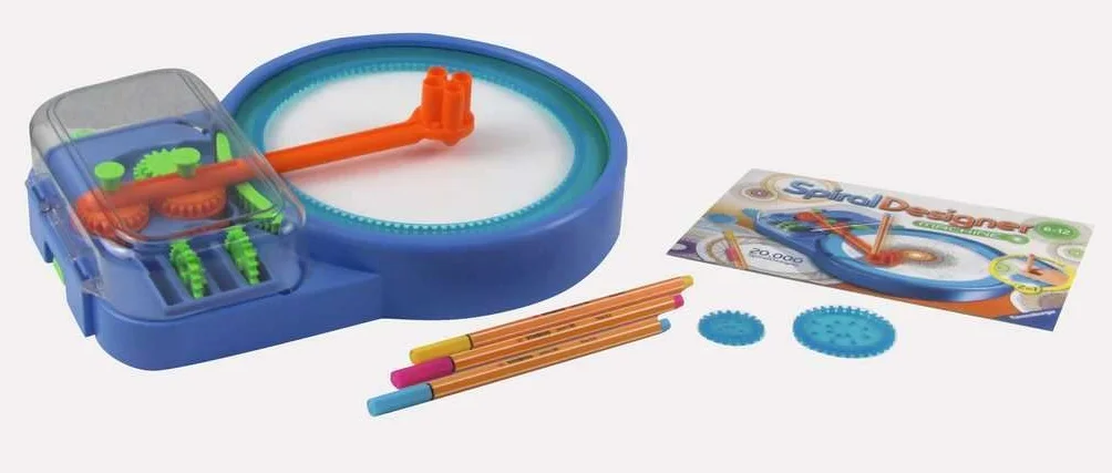 Ravensburger Spiral-Designer-Maschine, Zeichnen lernen für Kinder ab 6 Jahren, Kreatives Zeichen-Set für elektronisches oder manuelles Zeichnen