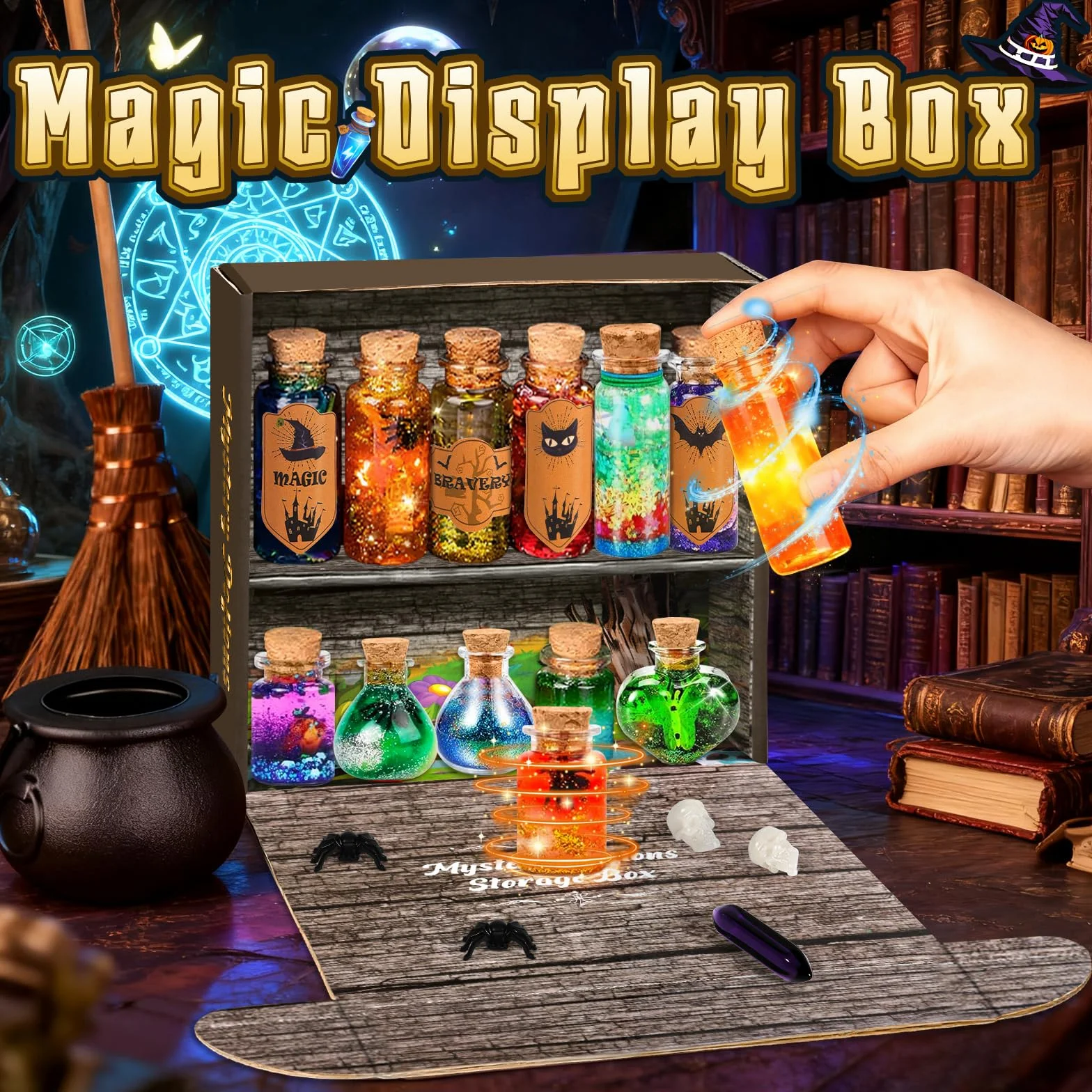 Magiczna mikstura Zestaw Dziecko, miesza 20 butelek magicznej mikstury z magicznym garnkiem, zabawki rzemieślnicze kreatywne prezent dla chłopców i dziewcząt, DIY Zestawy do rękodzieła