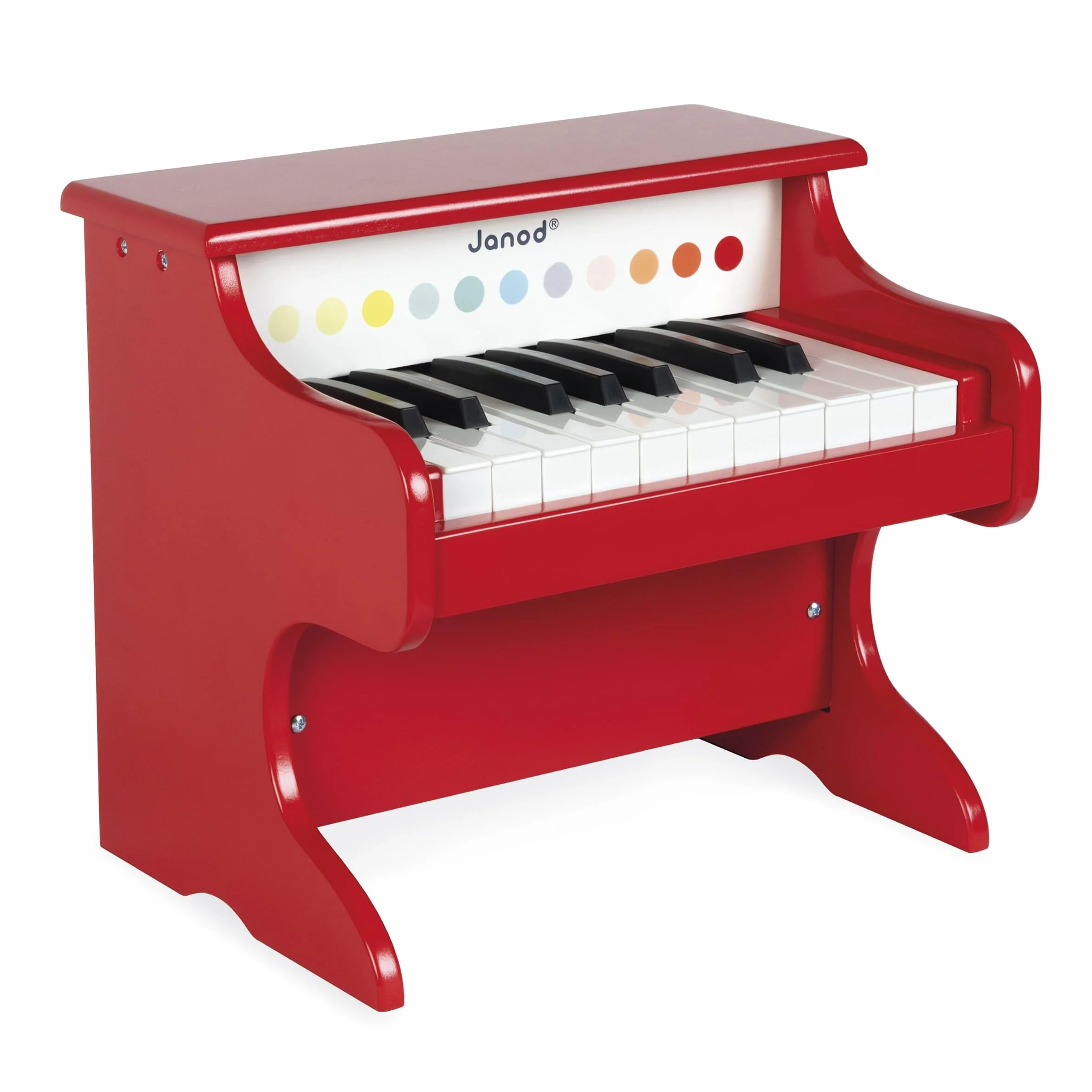 Janod - My First Confetti Wooden Electronic Piano - Pretend Play and Musical Awakening Toy - from 3 Years Old, J07618