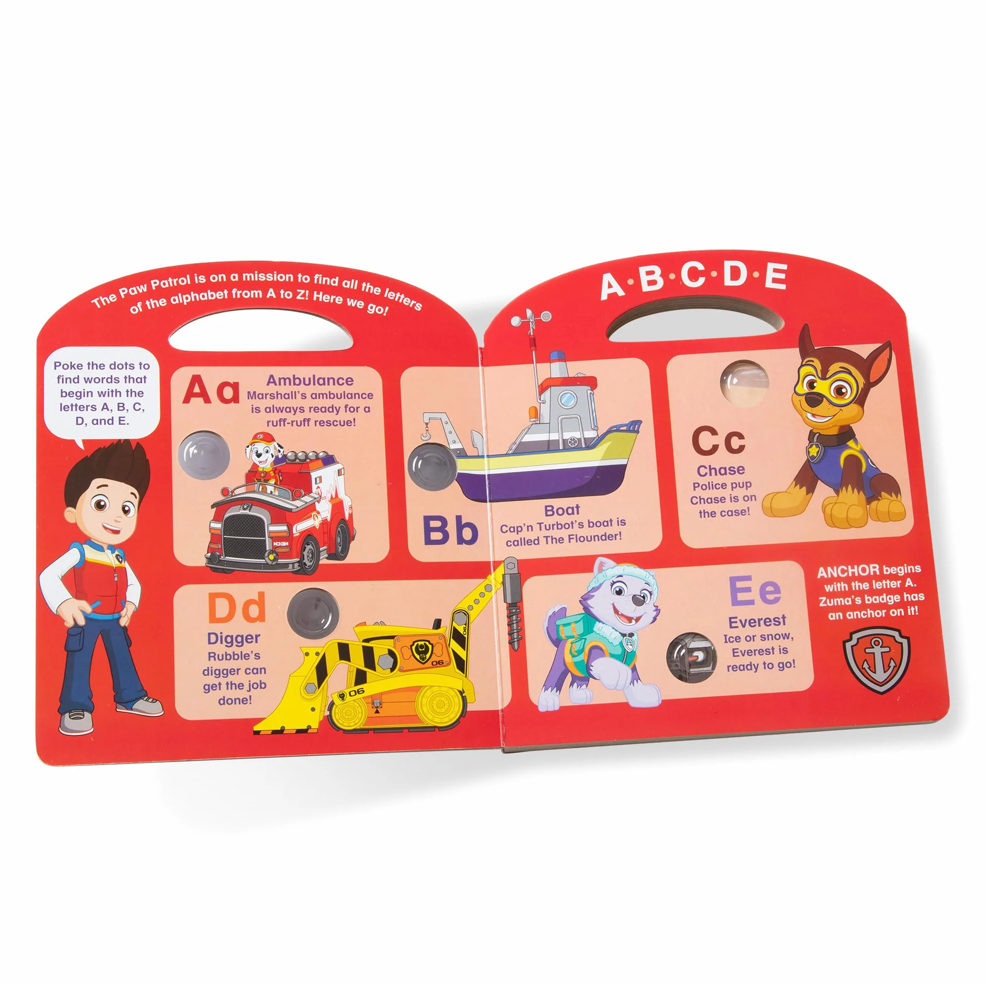 Książeczka dla dzieci PAW Patrol Melissa & Doug – Poke-A-Dot: Przygoda z alfabetem